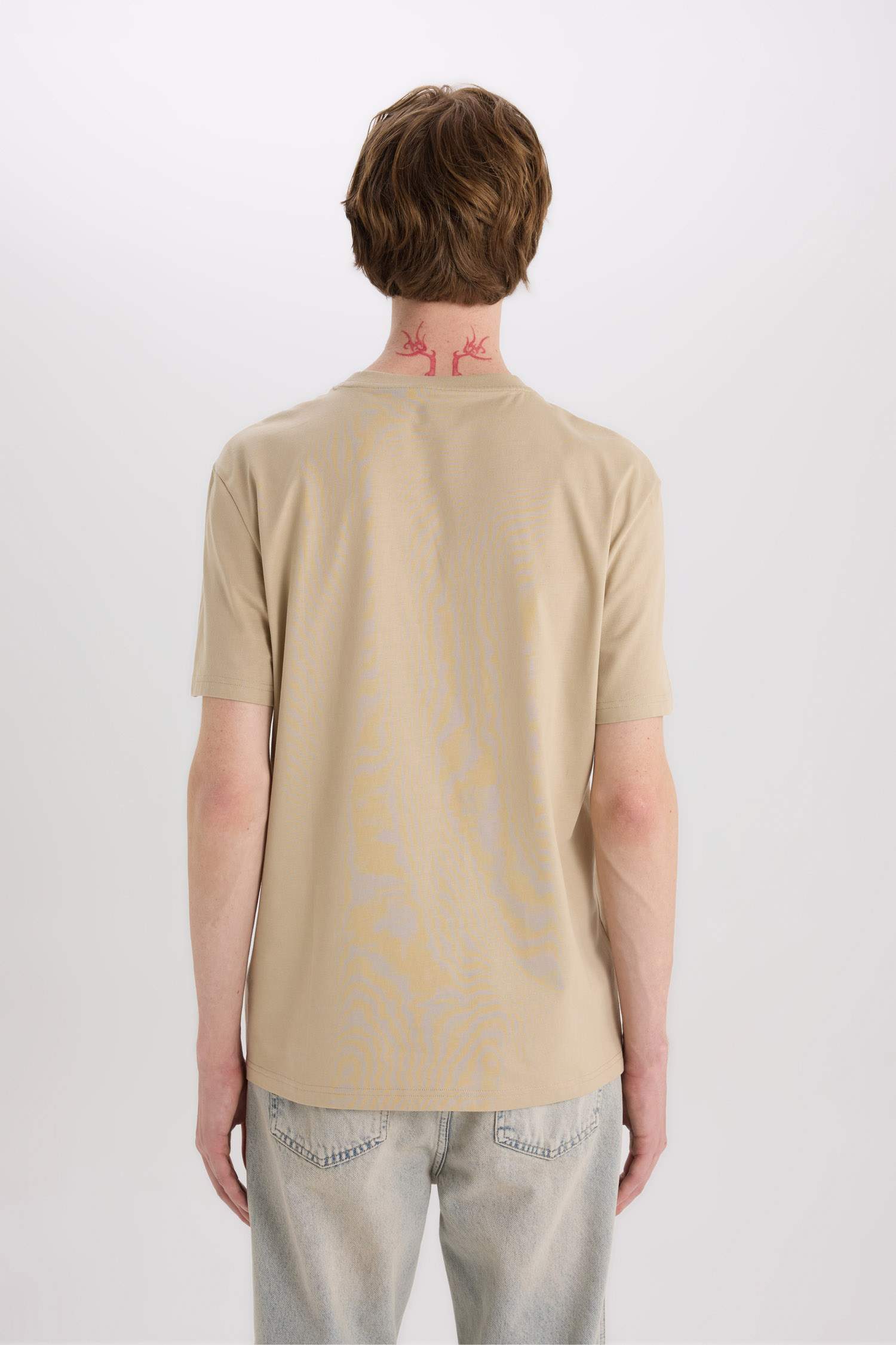 Cotton Regular Fit Crew Neck Printed T-Shirt