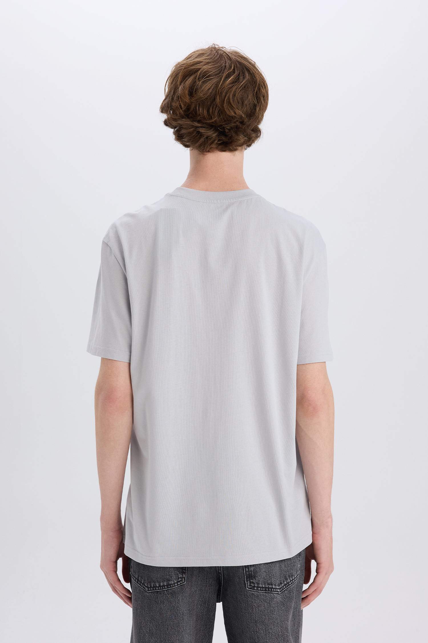 Regular Fit Crew Neck Printed Cotton T-Shirt