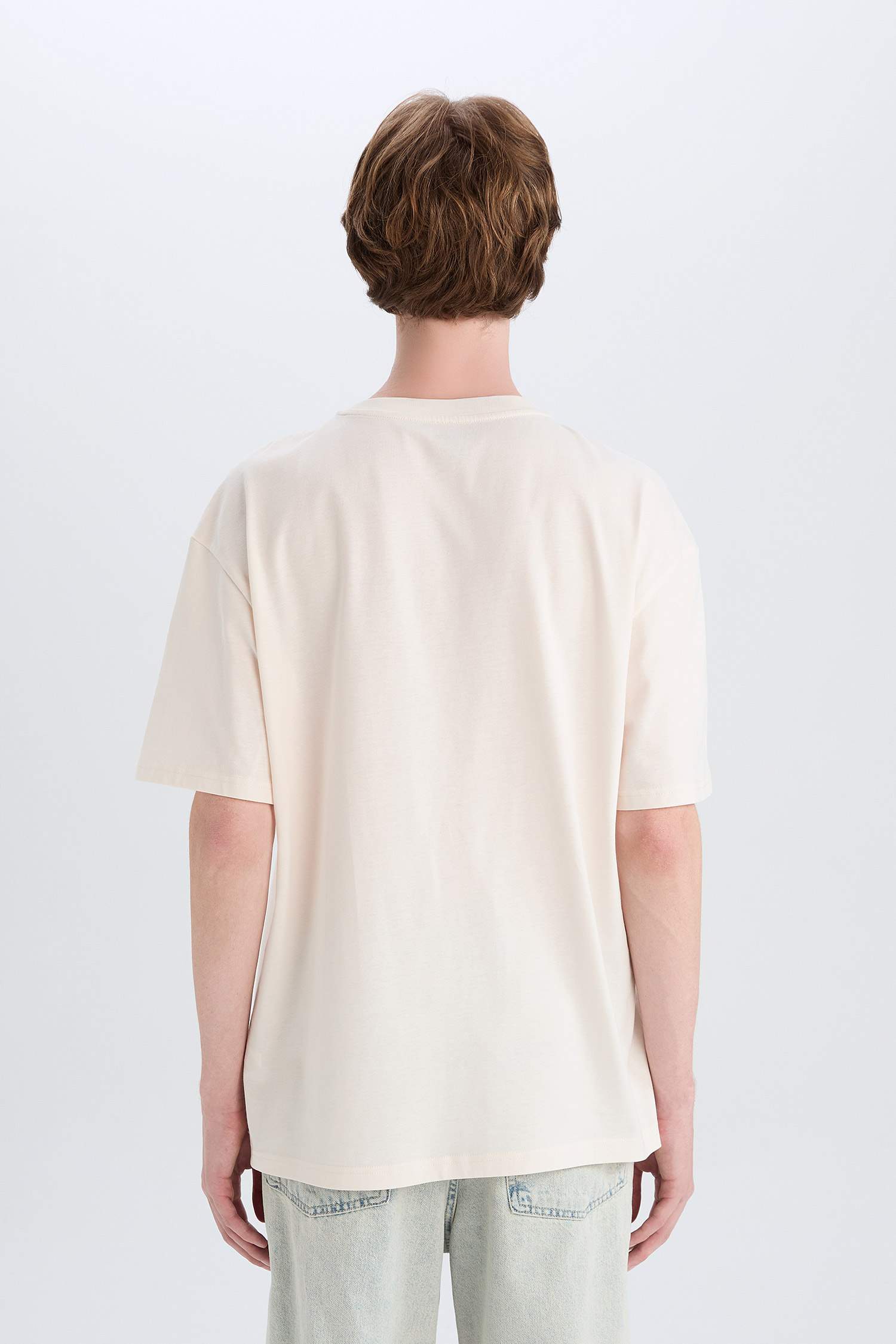 Футболка с круглым вырезом и короткими рукавами с принтом