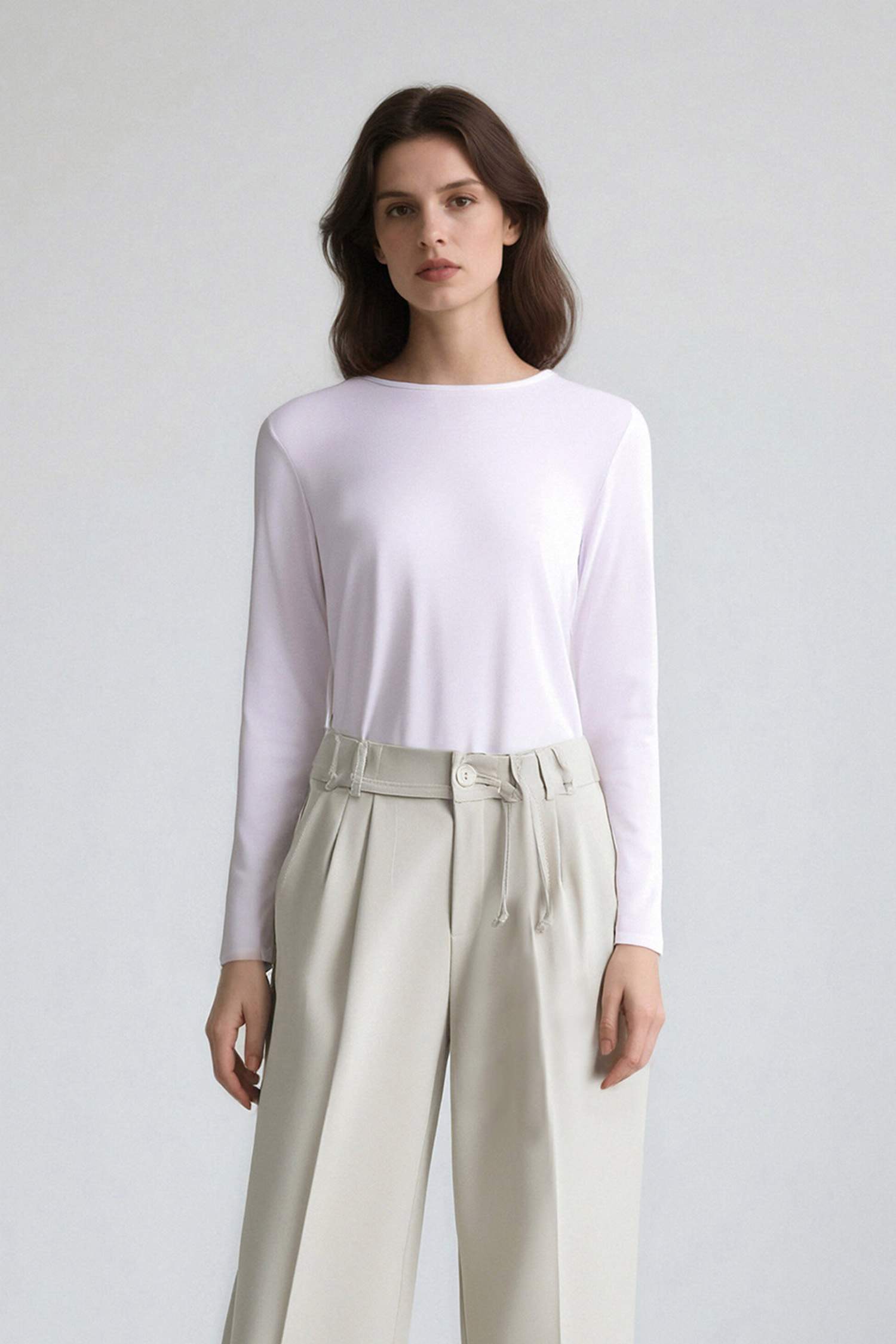 توب فيسكوز أبيض من Fall in Love