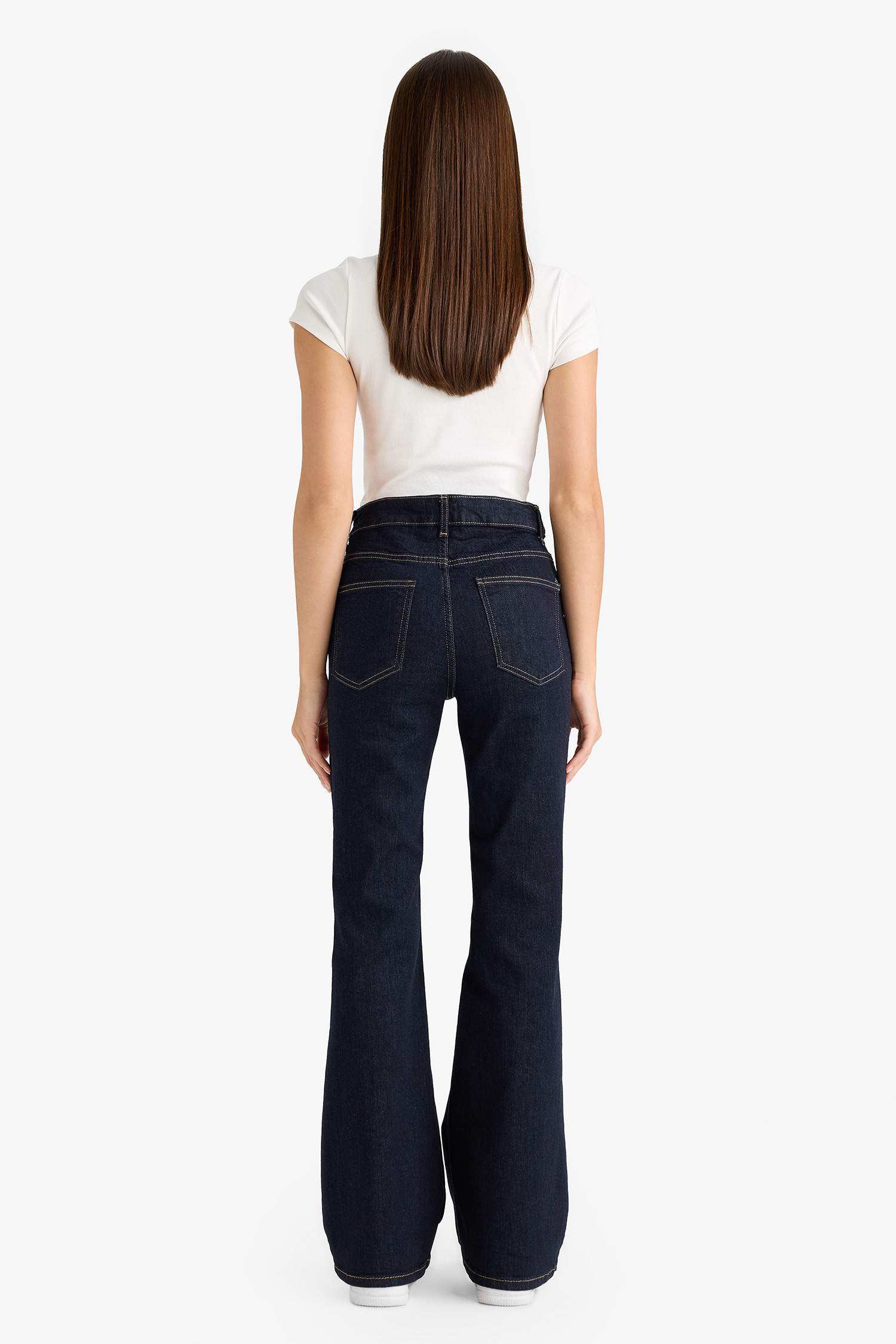 Mia Flare Fit Normal Bel Uzun Jean Pantolon