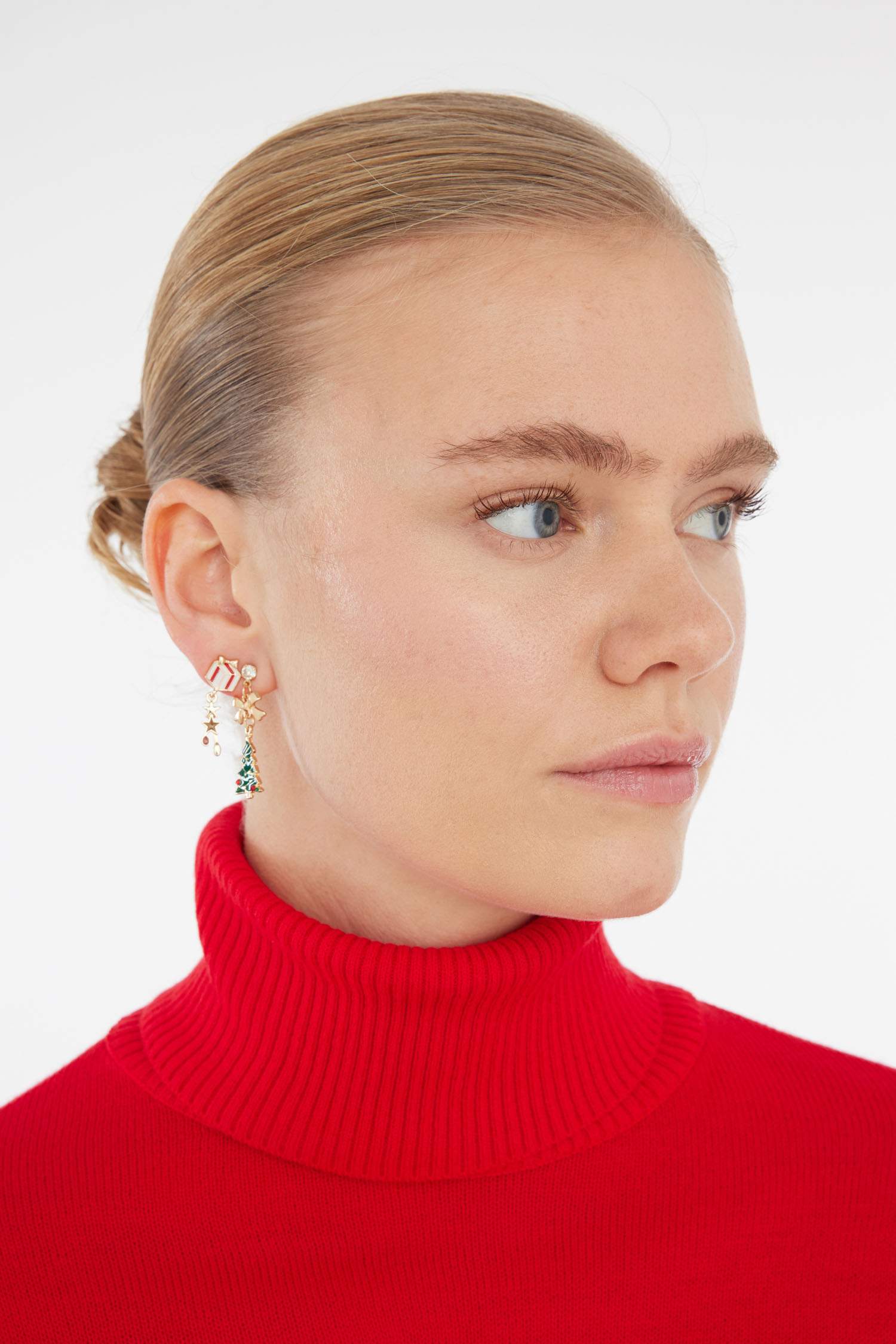 Kadın Yılbaşı Temalı 3'lü Küpe