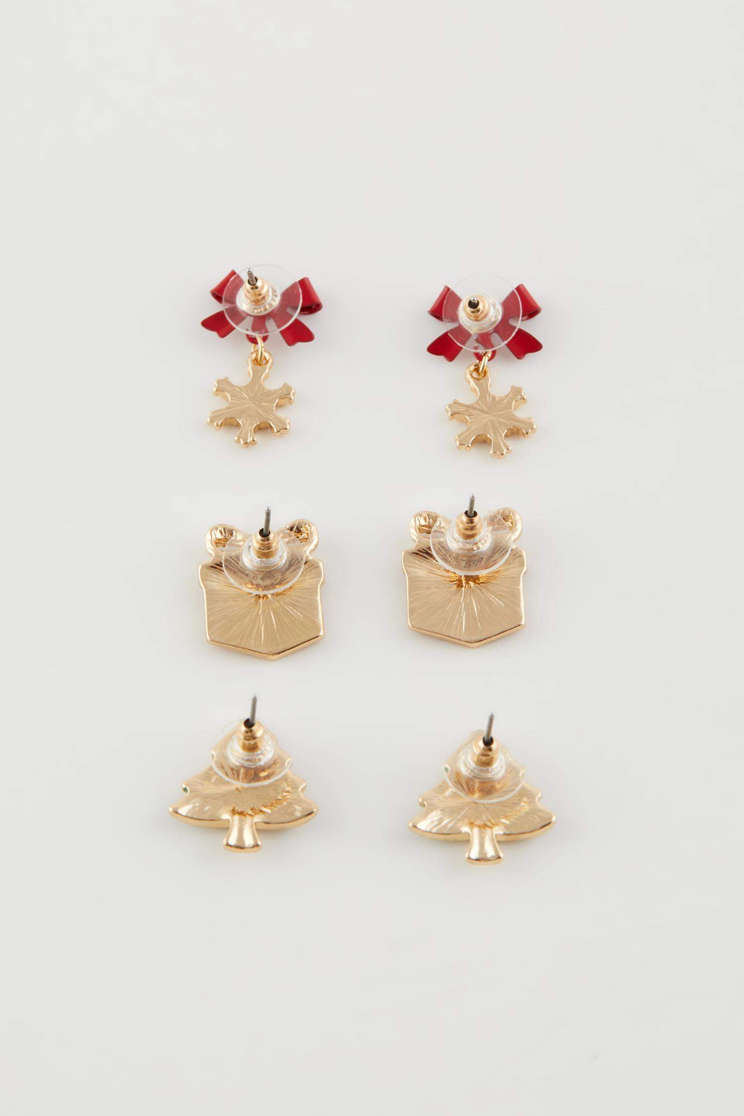 Lot de 3 Boucles d’oreilles thème Noël pour femme