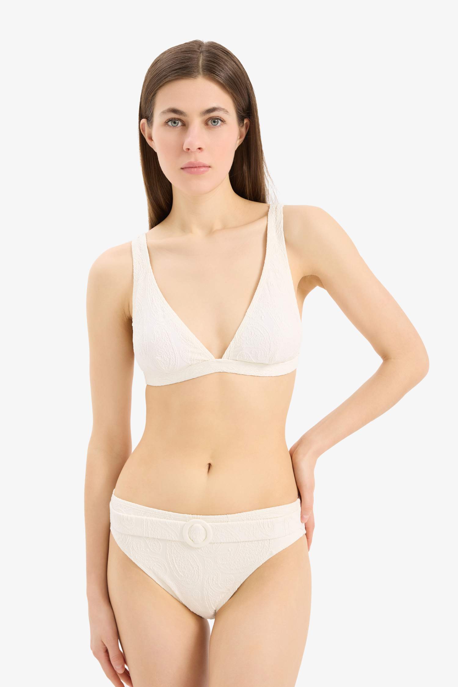 Haut de bikini brodé Coupe régulière de Fall in Love