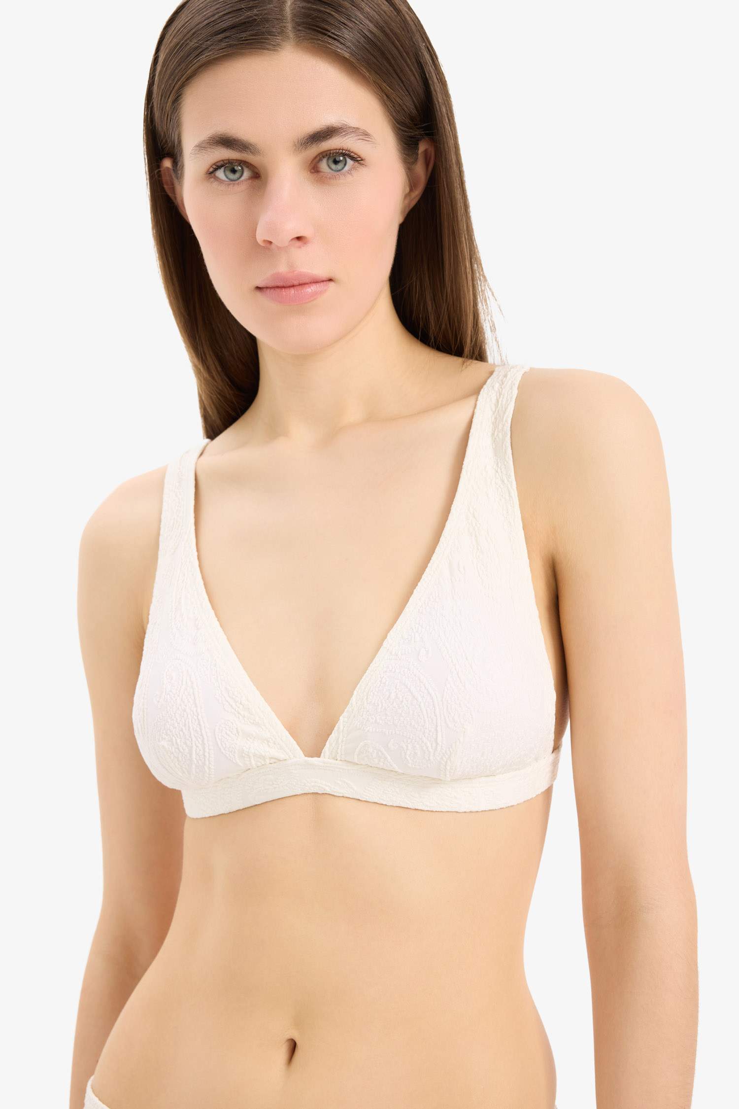 Haut de bikini brodé Coupe régulière de Fall in Love