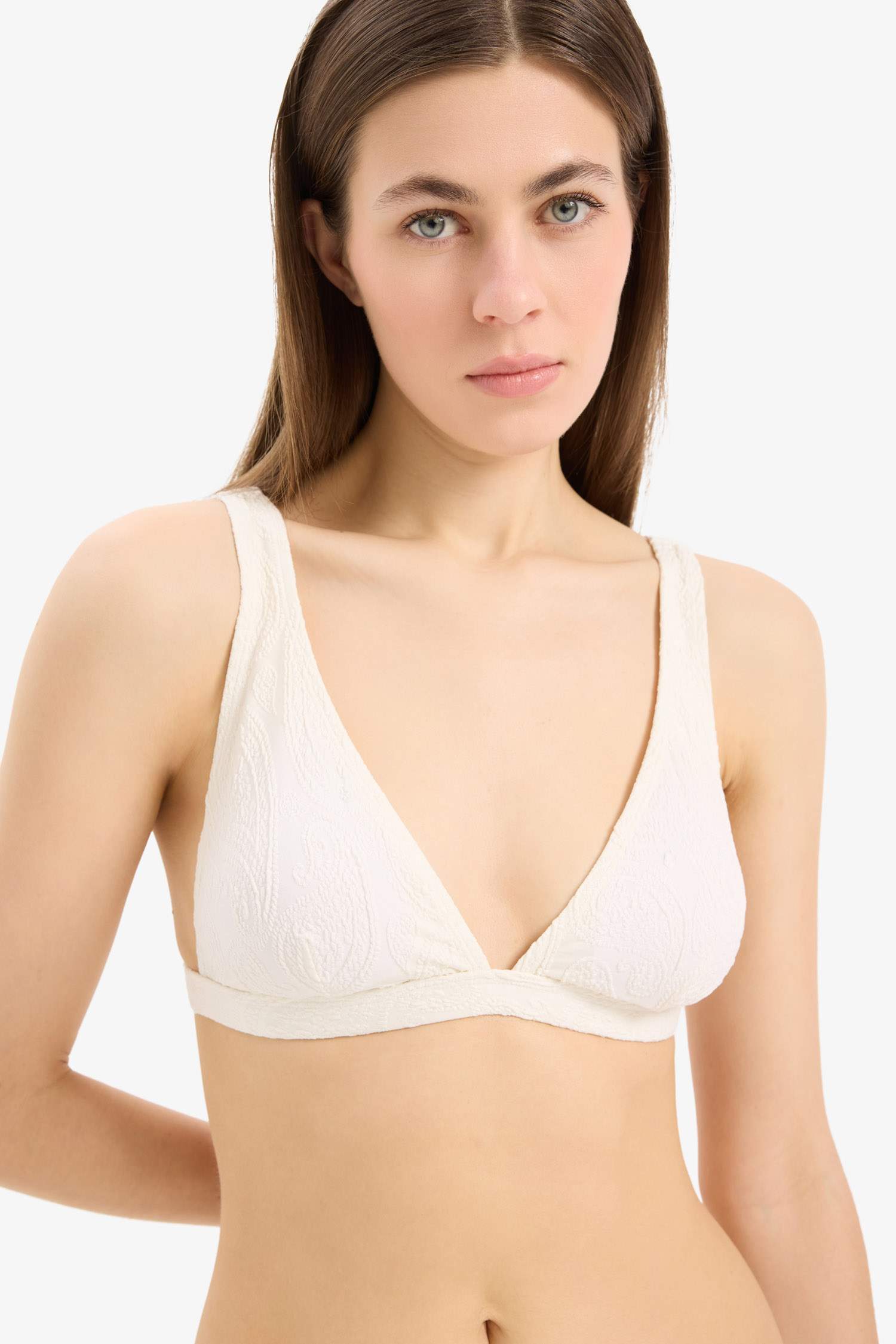 Haut de bikini brodé Coupe régulière de Fall in Love
