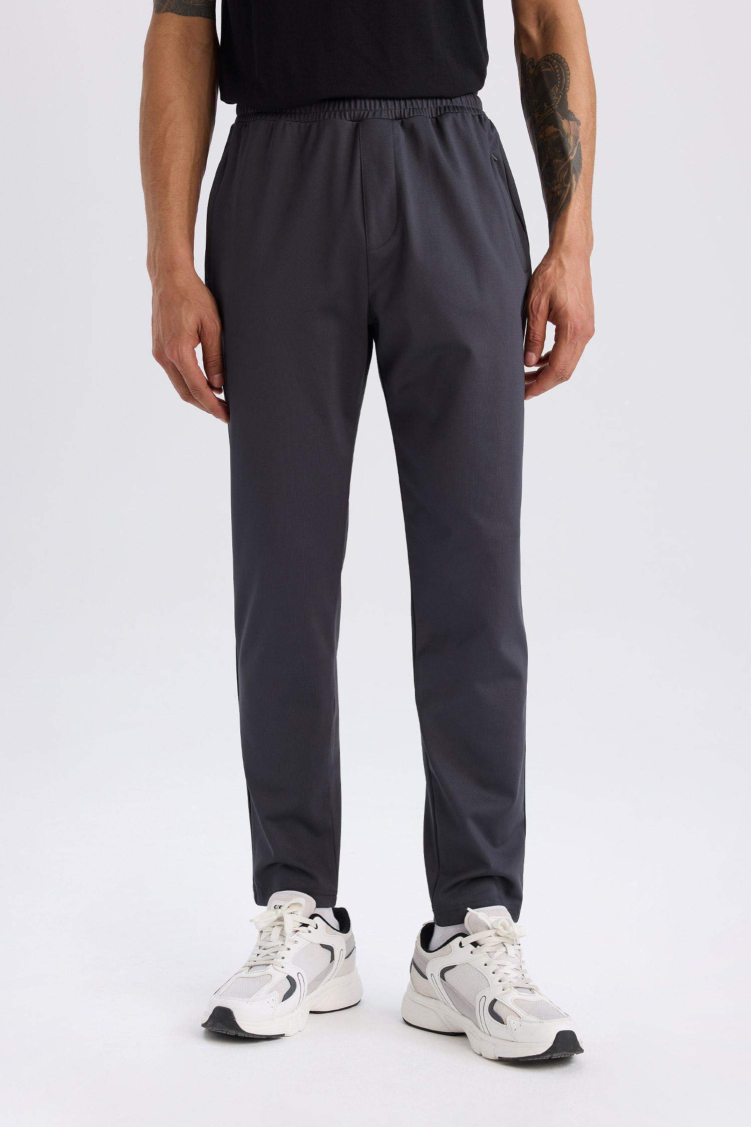 بنطلون جوجر قماش سكوبا سليم فيت ستاندارت