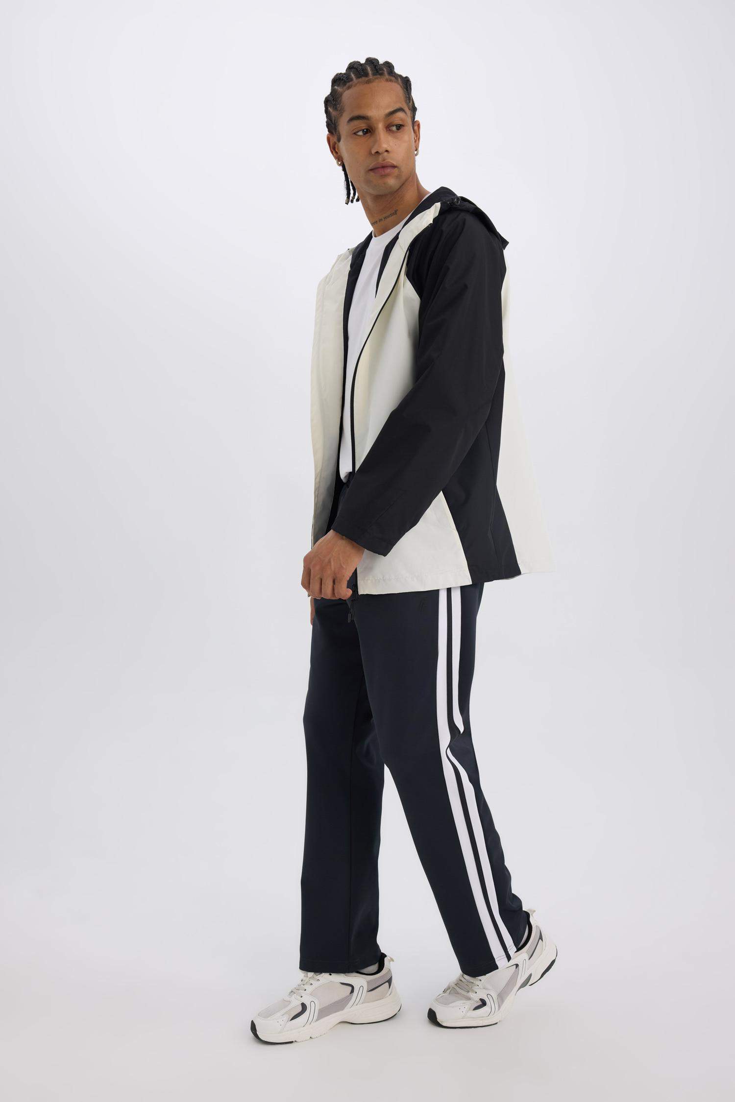 DeFactoFit Sporcu Jogger Eşofman Altı Standart Fit Standart Paça Skuba Dalgıç Kumaş Beli Lastikli Düz Paça