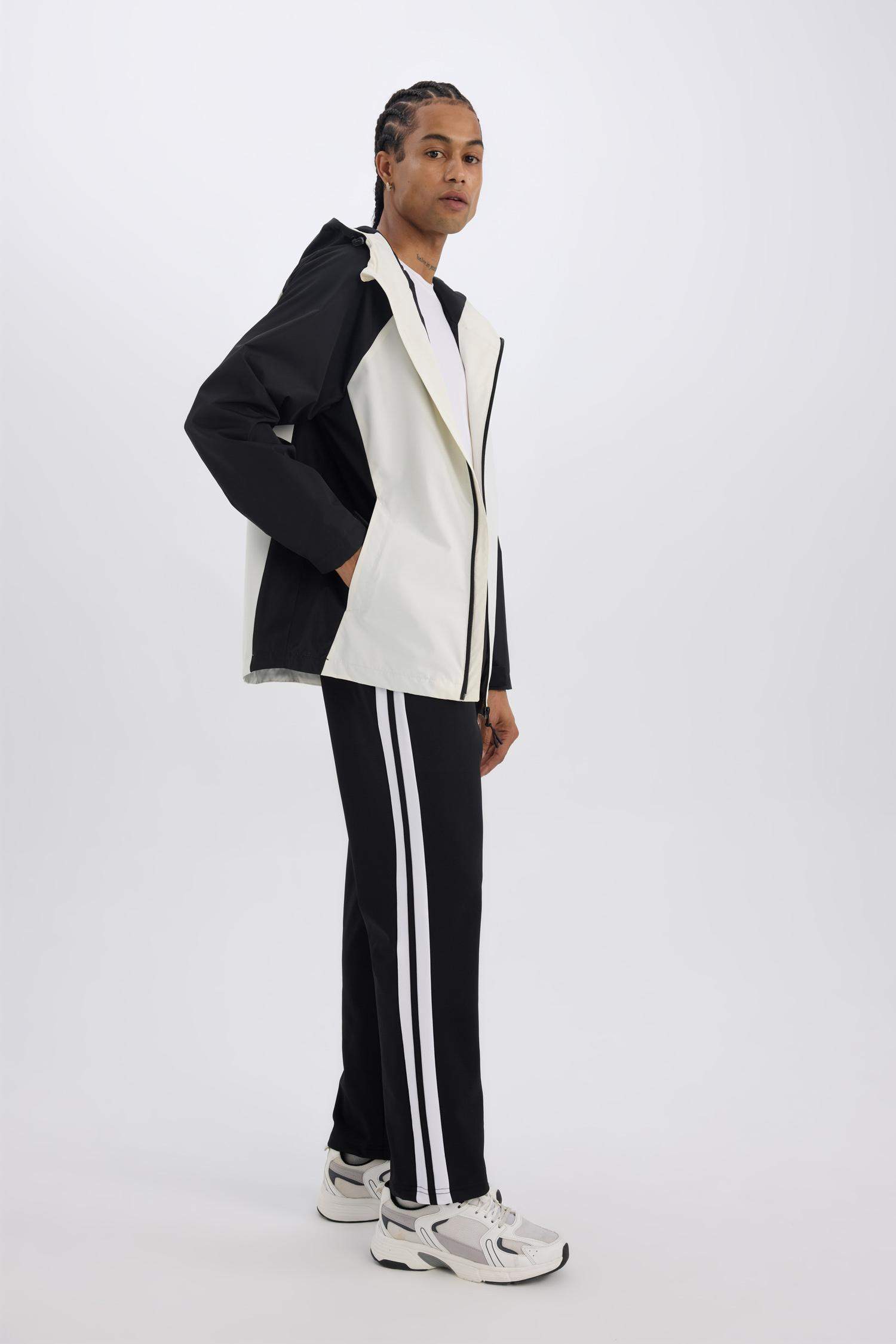 Sporcu Jogger Eşofman Altı Standart Fit Standart Paça Skuba Dalgıç Kumaş Beli Lastikli Düz Paça