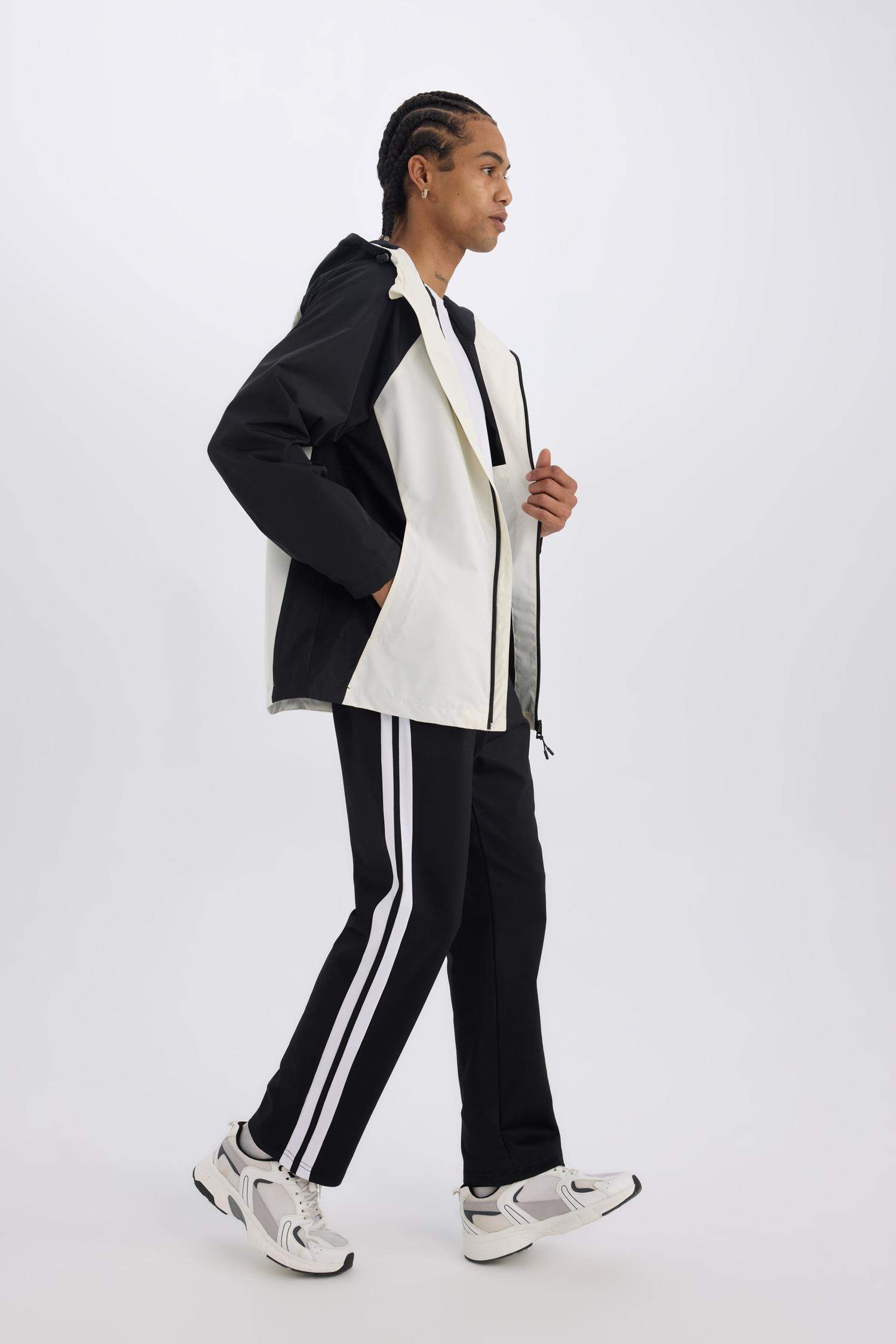 Sporcu Jogger Eşofman Altı Standart Fit Standart Paça Skuba Dalgıç Kumaş Beli Lastikli Düz Paça