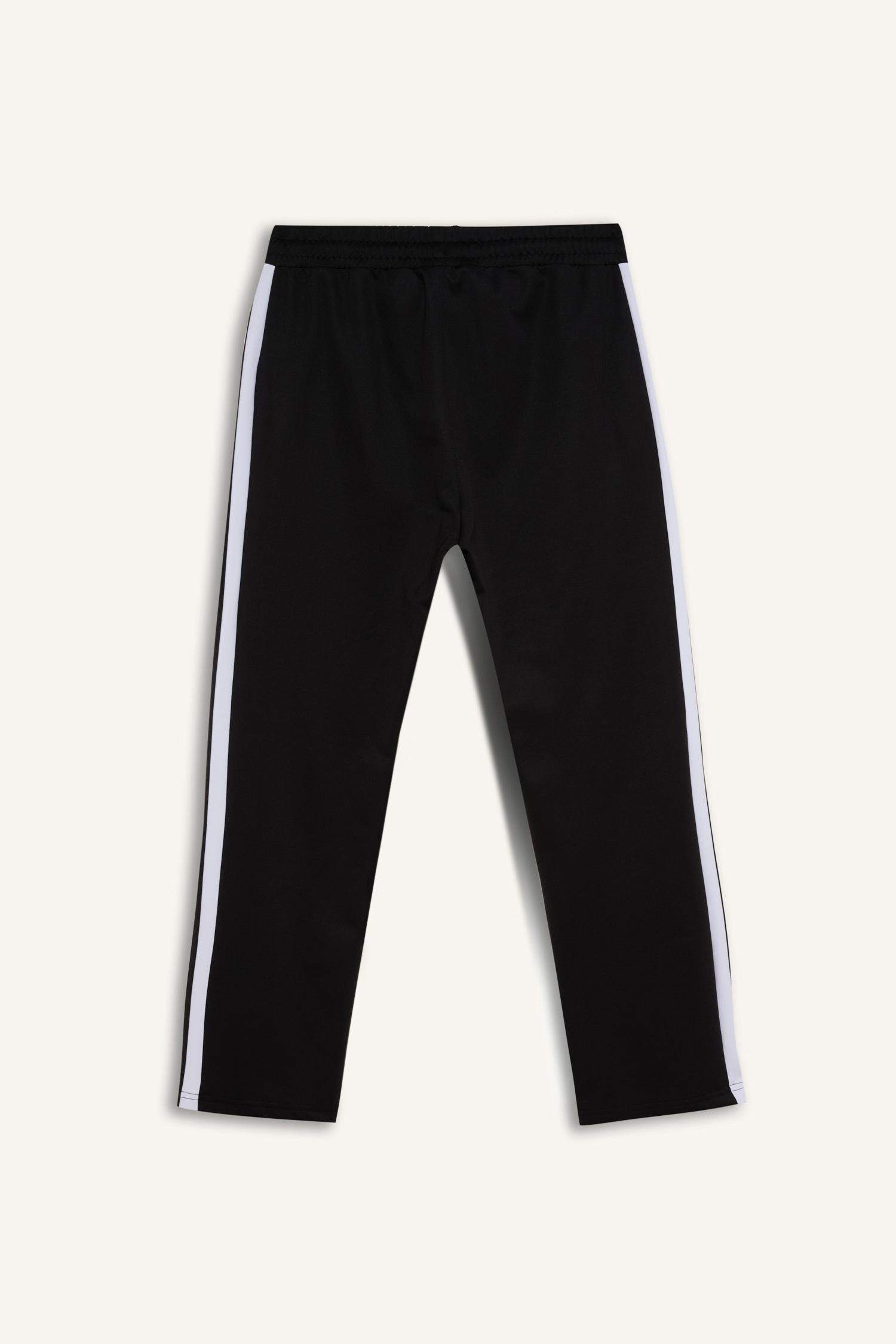 Sporcu Jogger Eşofman Altı Standart Fit Standart Paça Skuba Dalgıç Kumaş Beli Lastikli Düz Paça