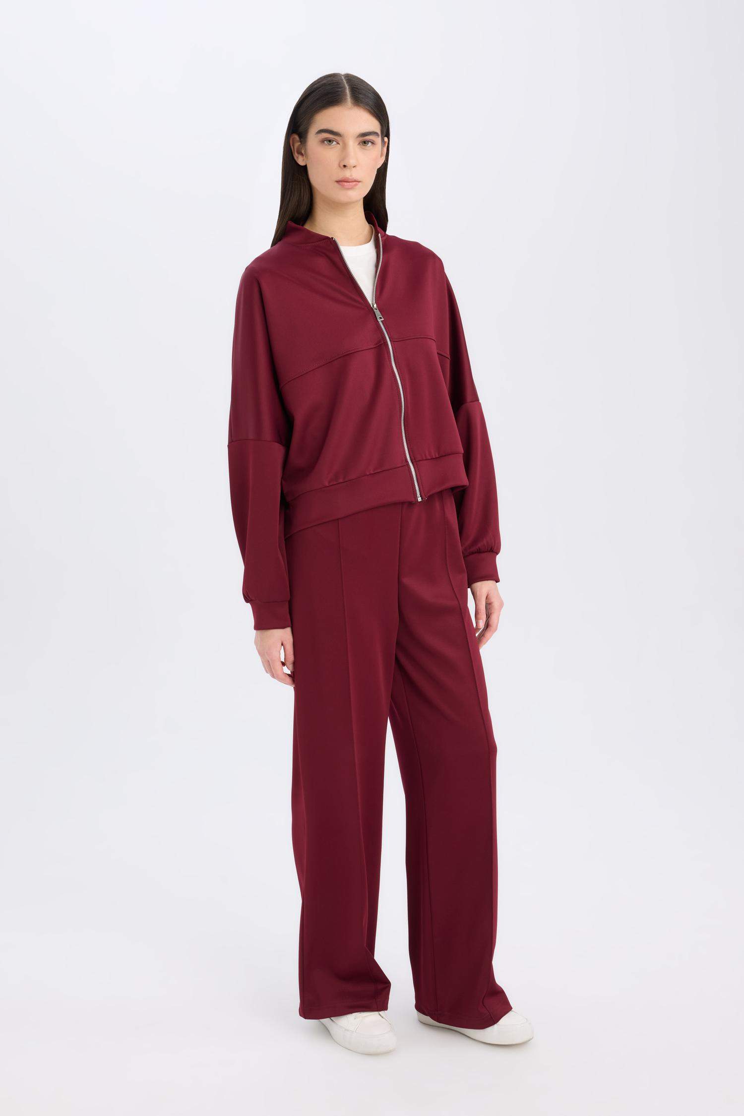 Wide Leg Geniş Bol Paça Eşofman Altı Basic Düz Beli Lastikli Bağcıklı