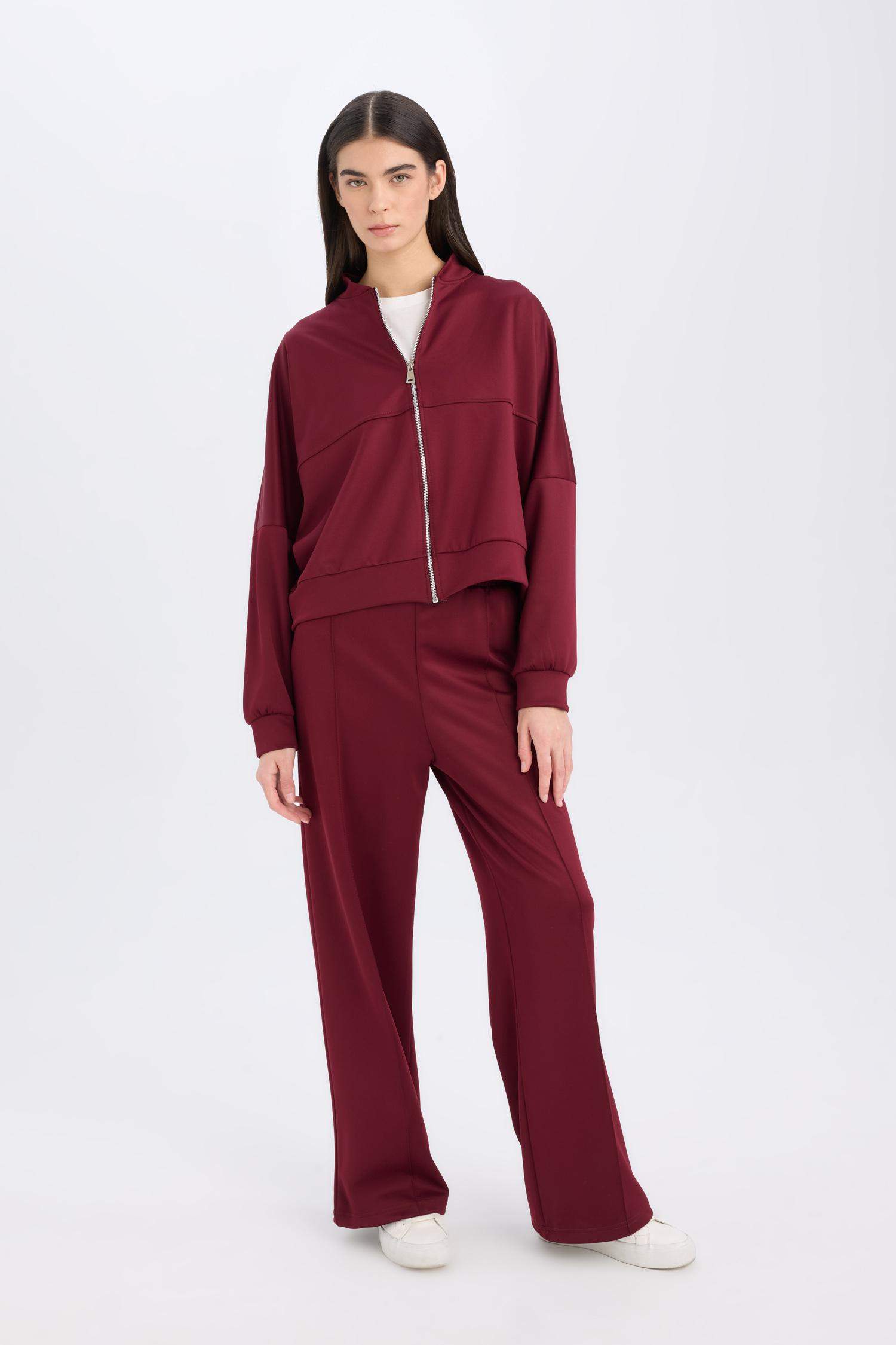 Wide Leg Geniş Bol Paça Eşofman Altı Basic Düz Beli Lastikli Bağcıklı