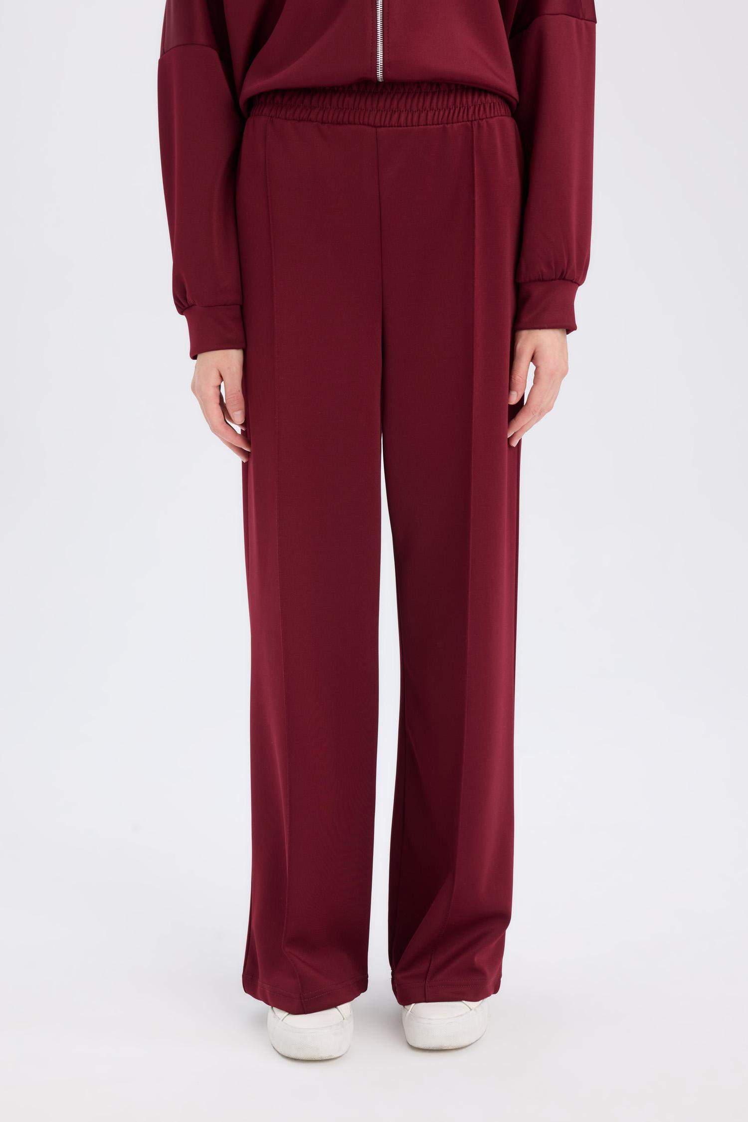 Wide Leg Geniş Bol Paça Eşofman Altı Basic Düz Beli Lastikli Bağcıklı