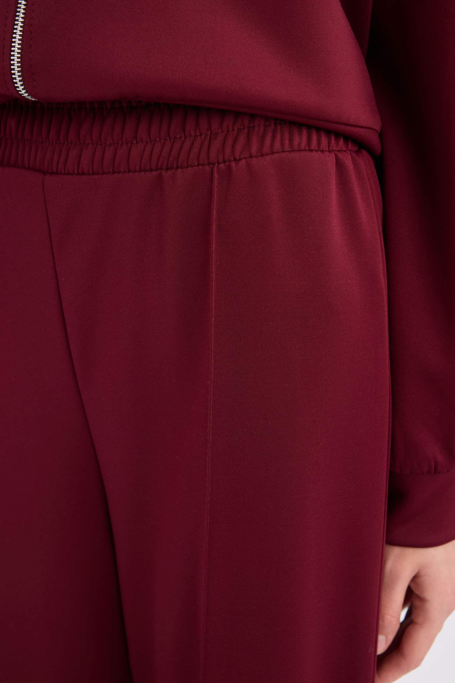 Wide Leg Geniş Bol Paça Eşofman Altı Basic Düz Beli Lastikli Bağcıklı