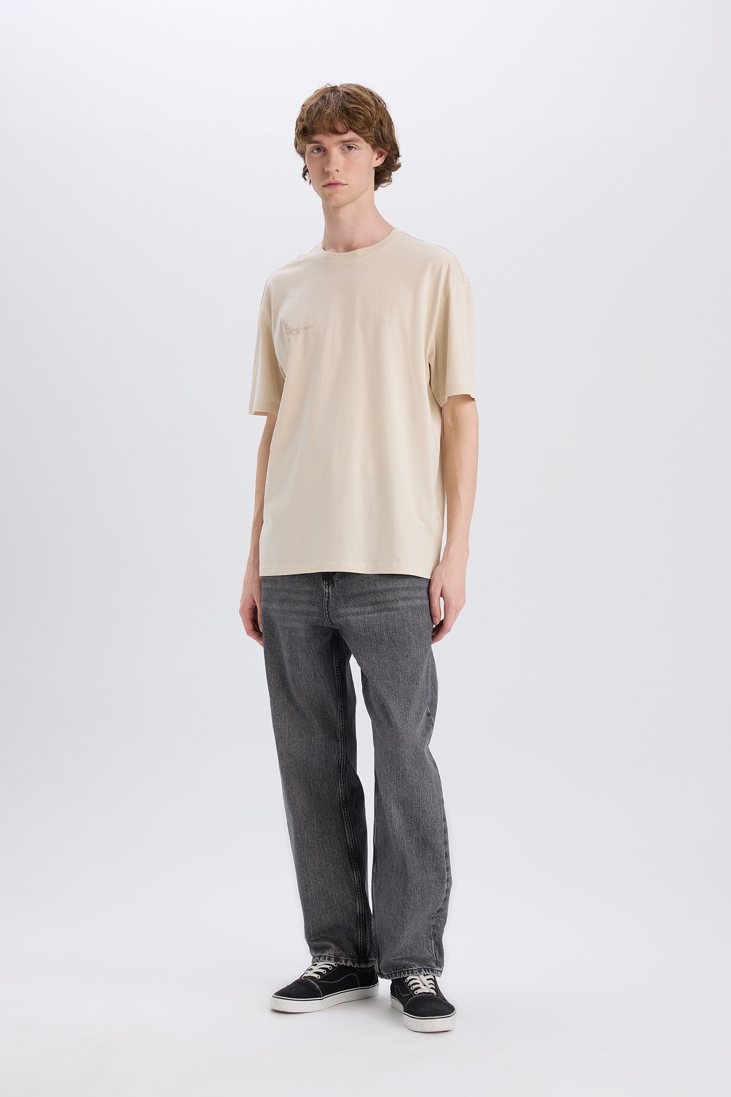 дөңгелек жаға үлкен Қысқа жеңді футболка