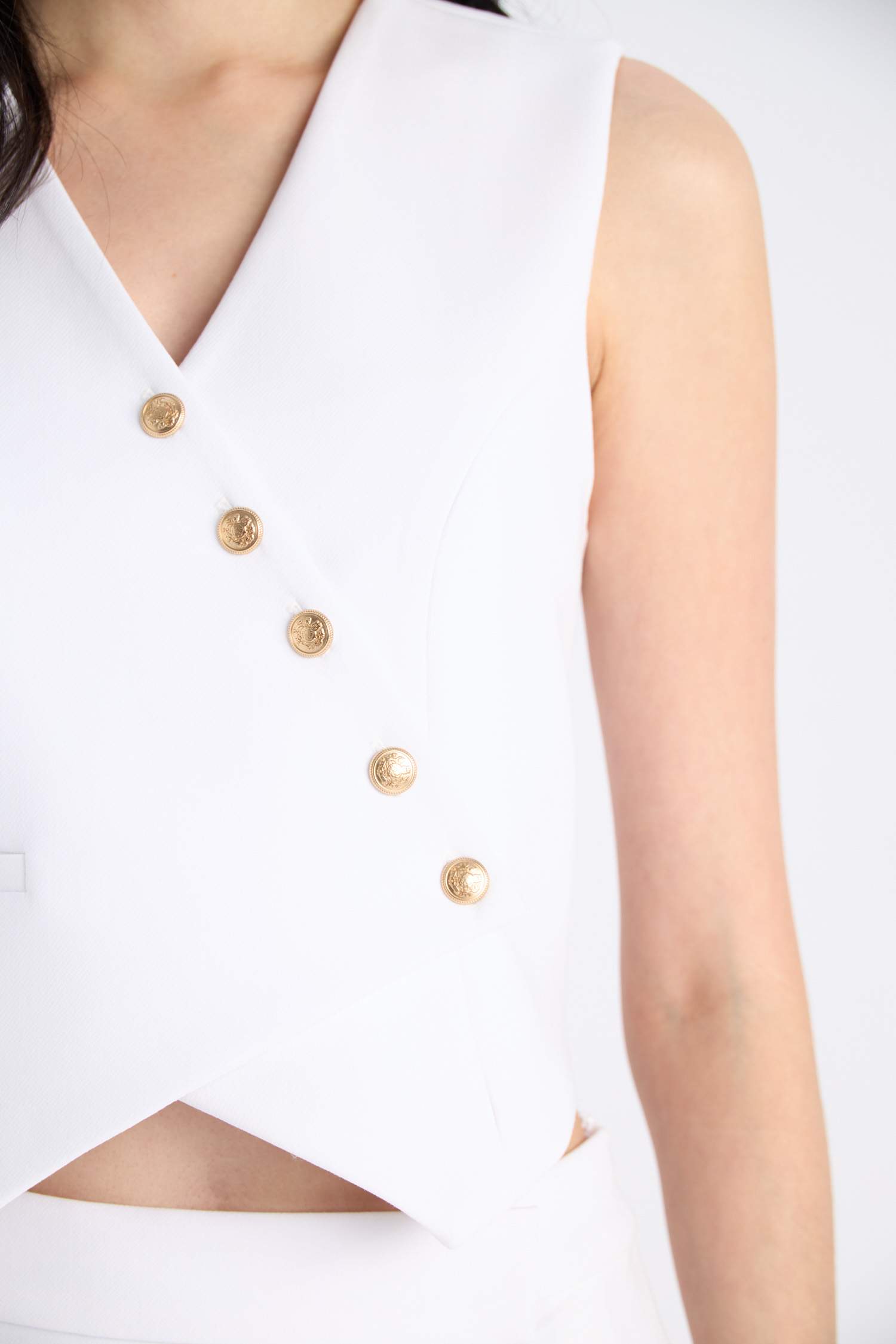 Asymmetric V-Neck Vest