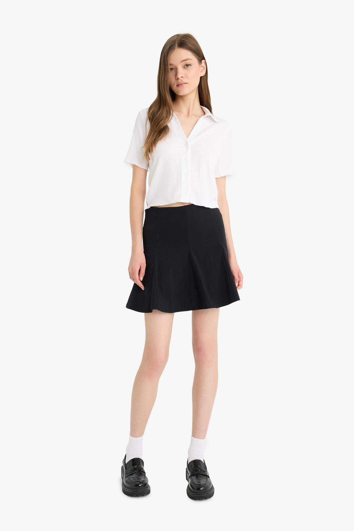 Slim Fit Shirt Collar Short Sleeve Shirt