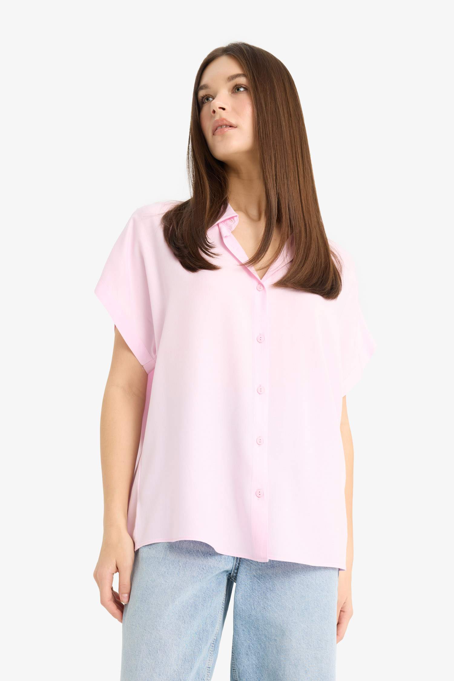 Regular Fit Viscose Short Sleeve Shirt