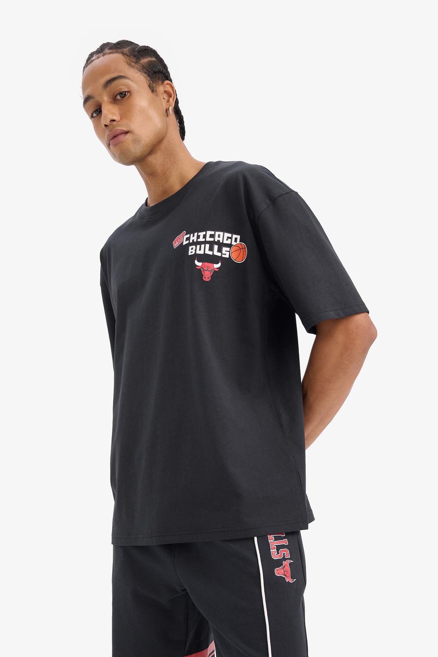 DeFactoFit NBA Chicago Bulls Oversize Fit T-Shirt