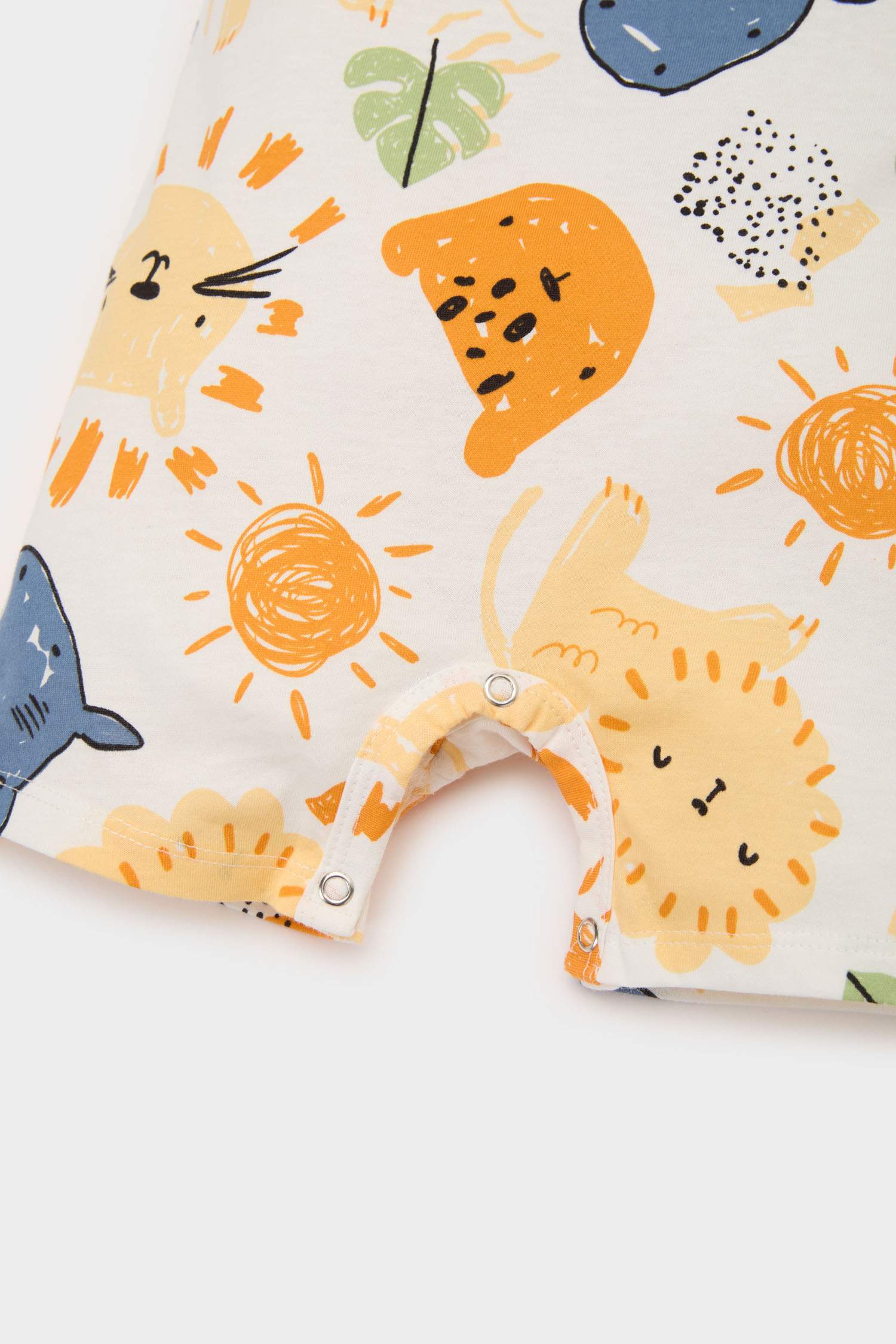 Baby Boy Newborn Animal Patterned Cotton Jumpsuits