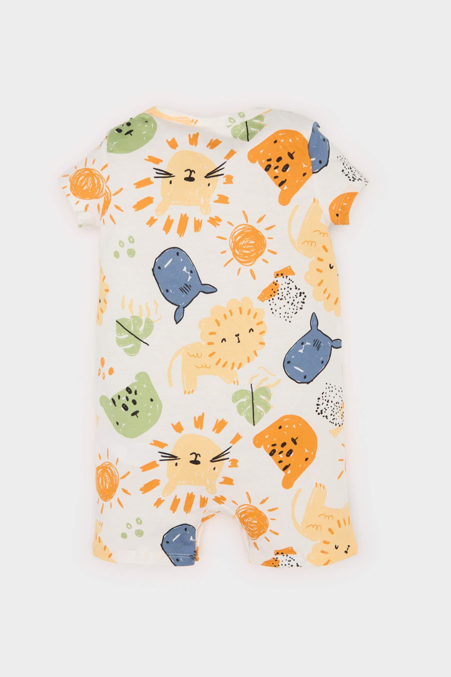 Baby Boy Newborn Animal Patterned Cotton Jumpsuits