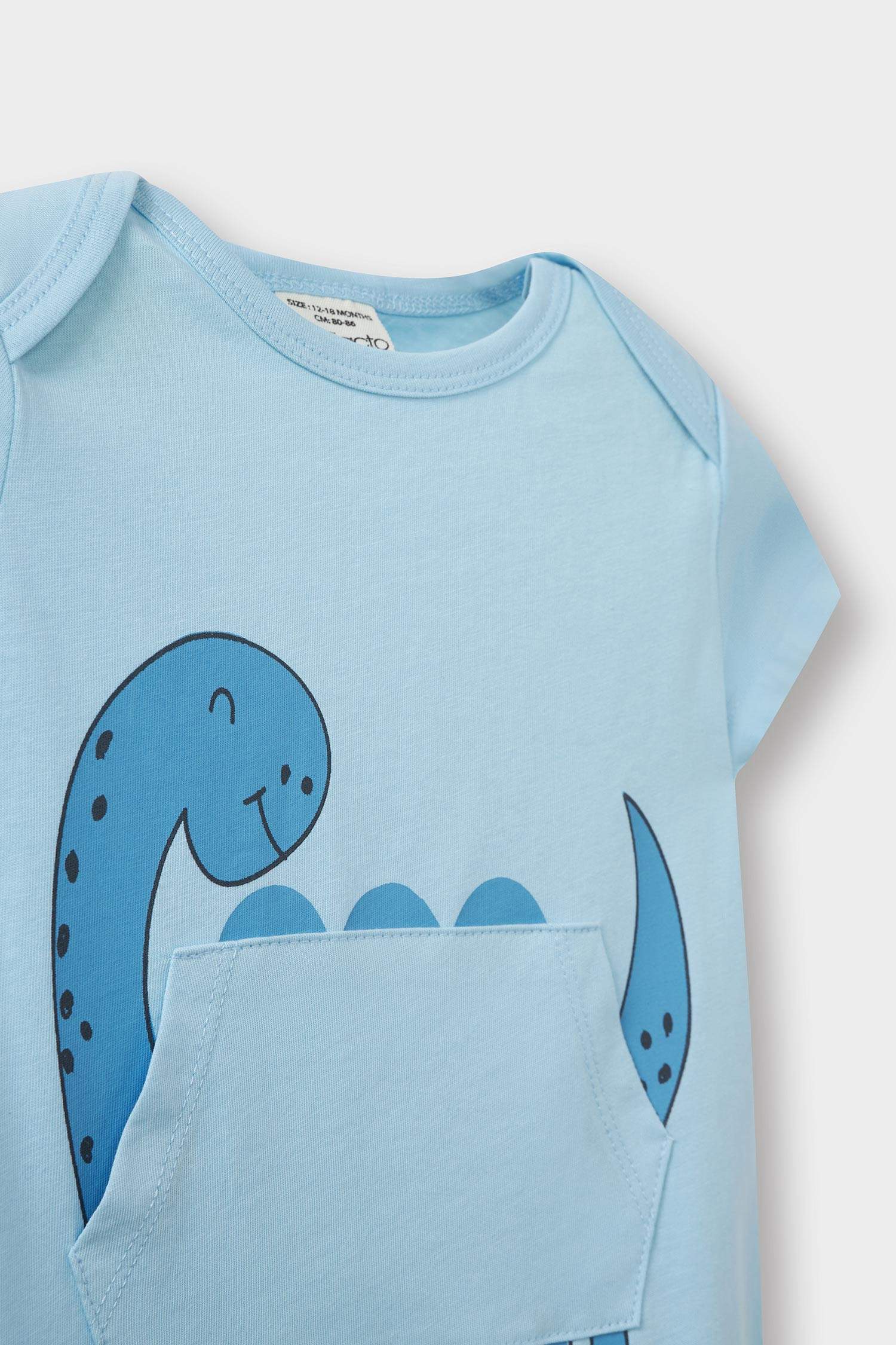 Baby Boy Newborn Dinosaur Printed Cotton 2 Piece Jumpsuit