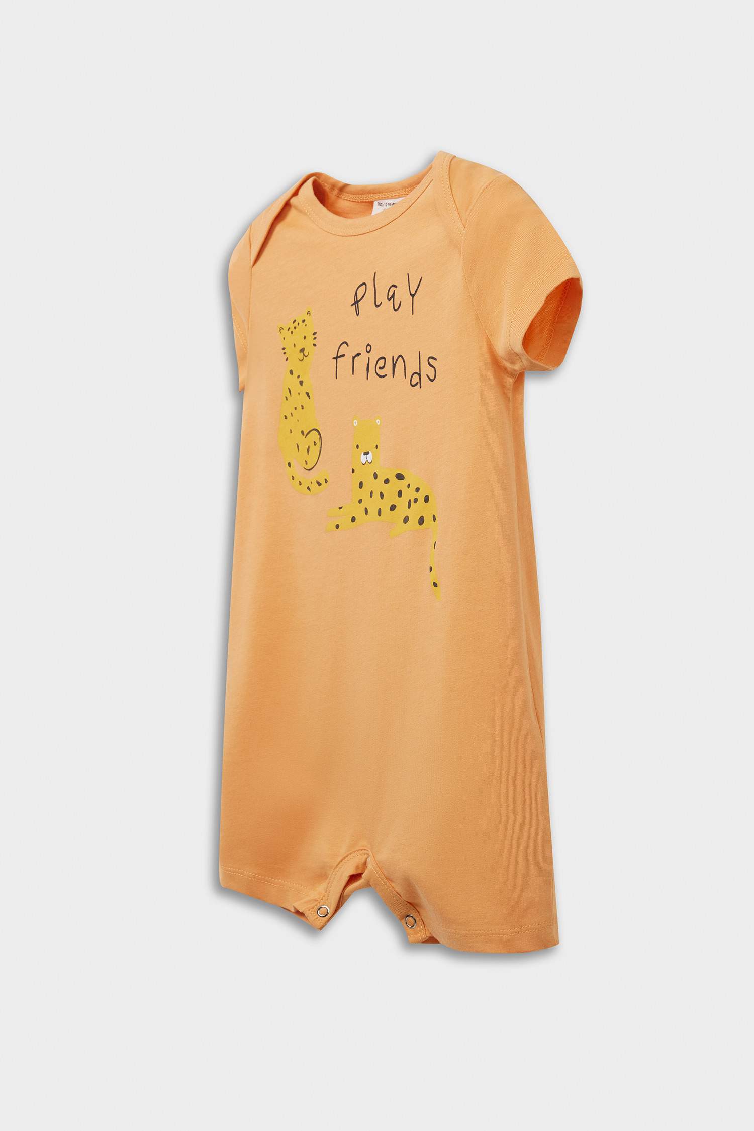 Baby Boy Newborn Animal Patterned Cotton 2 Piece Jumpsuit