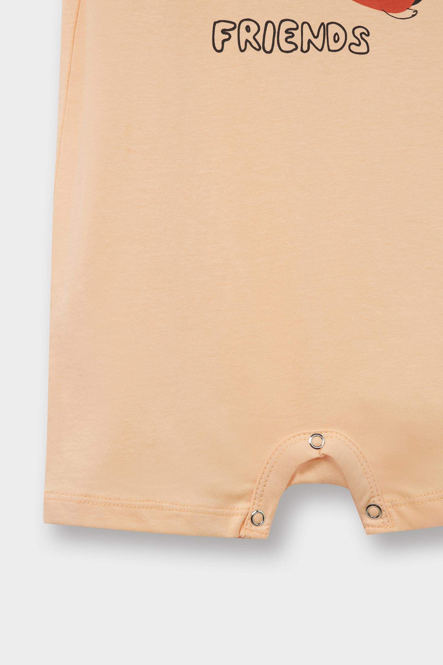 Baby Boy Newborn Animal Patterned Cotton 2 Piece Jumpsuit