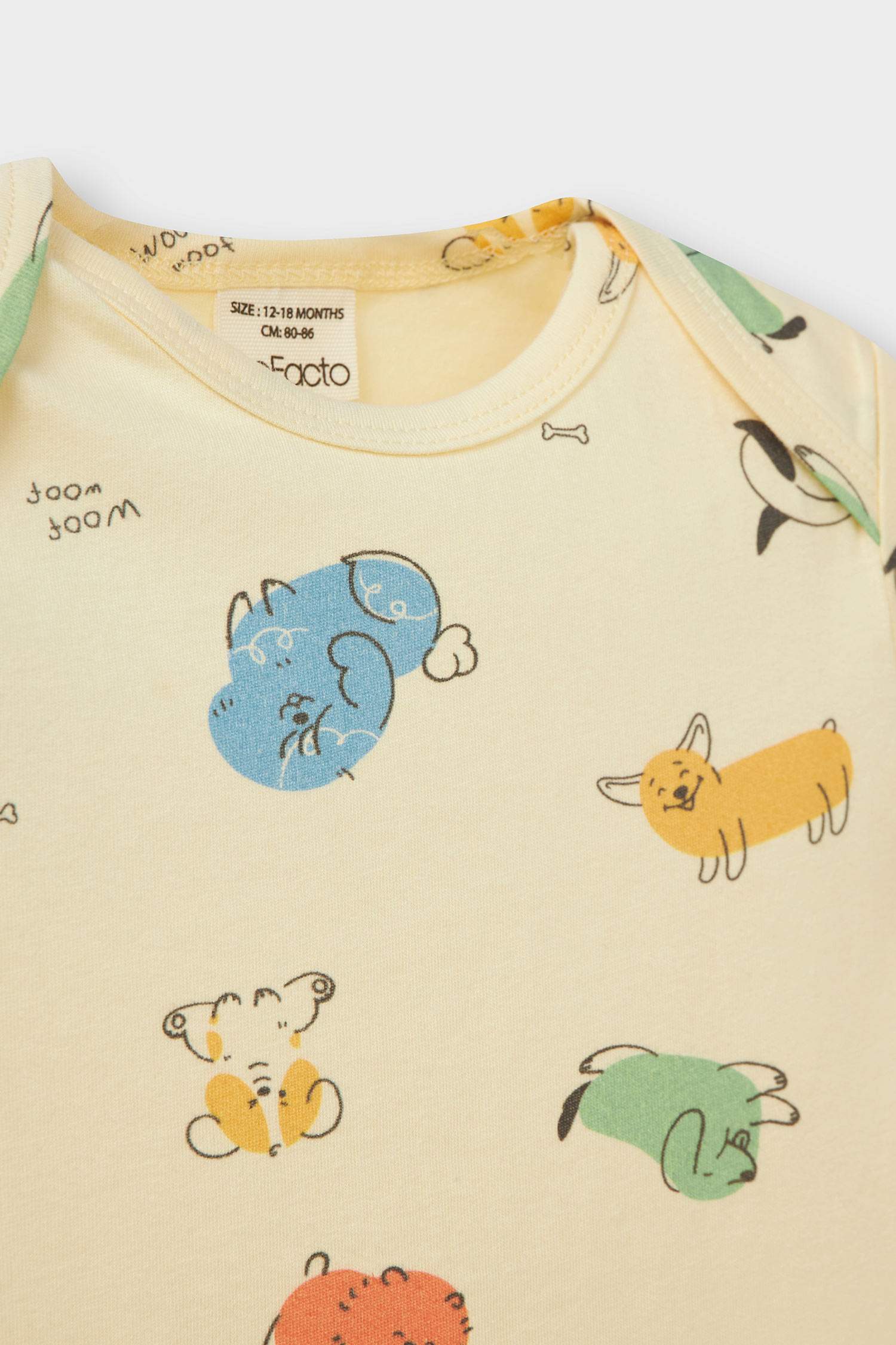 Baby Boy Newborn Animal Patterned Cotton 2 Piece Jumpsuit