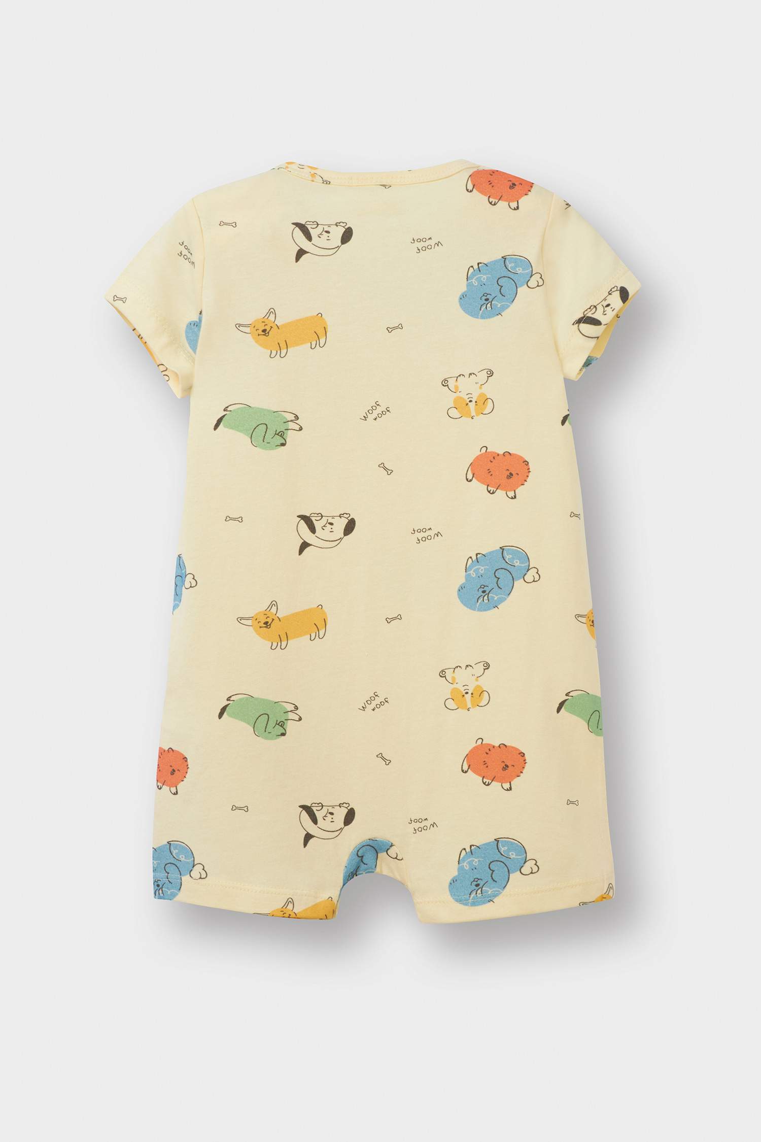Baby Boy Newborn Animal Patterned Cotton 2 Piece Jumpsuit