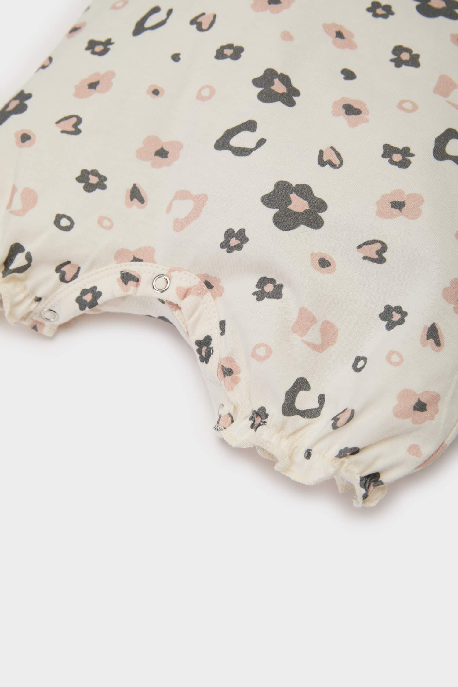 Kız Bebek Yenidoğan Penye 2'li Kısa Kollu Tulum