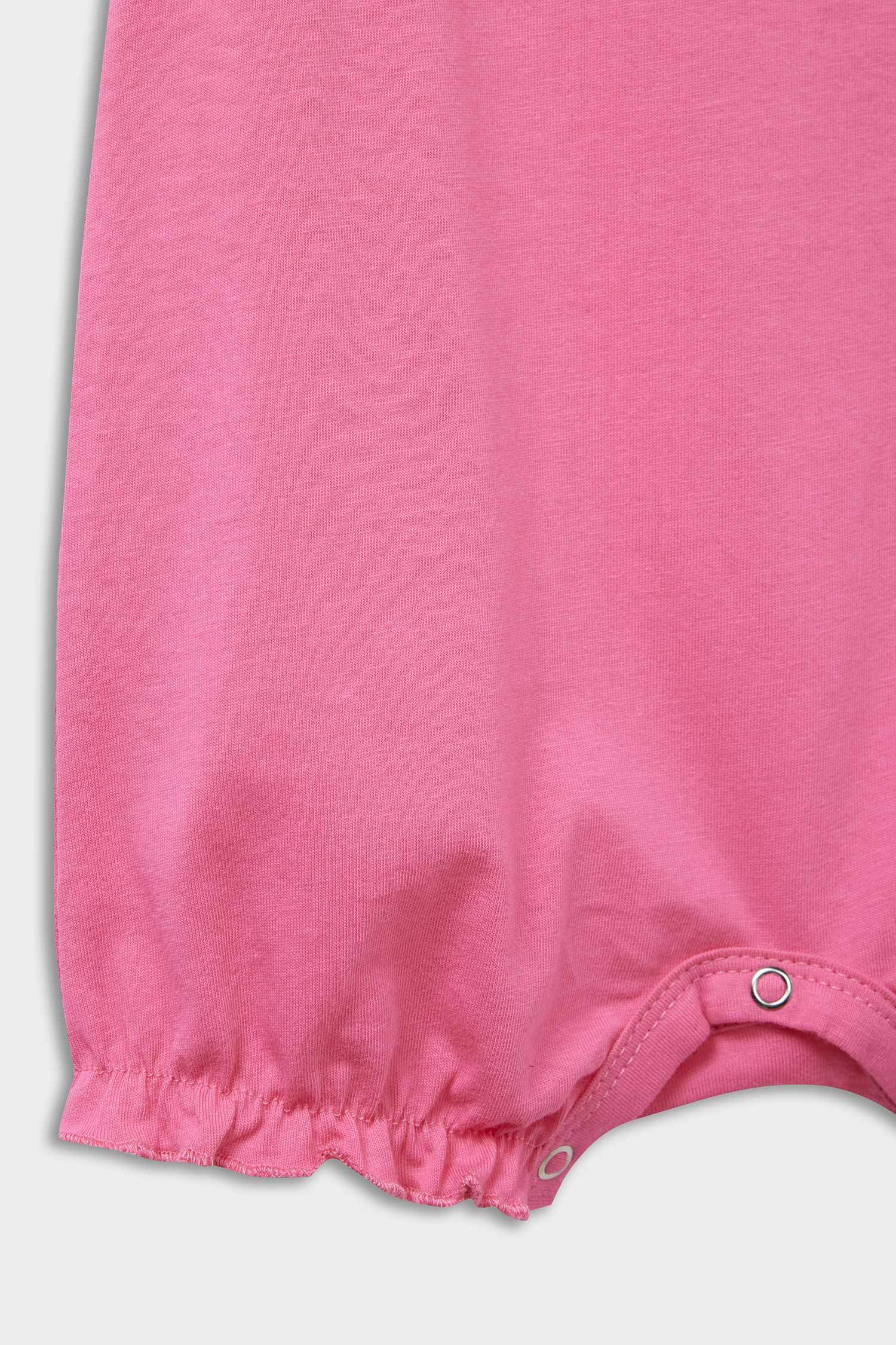 Lot de 2 Combinaisons à manches courtes en coton peigné imprimés licorne pour bébé fille