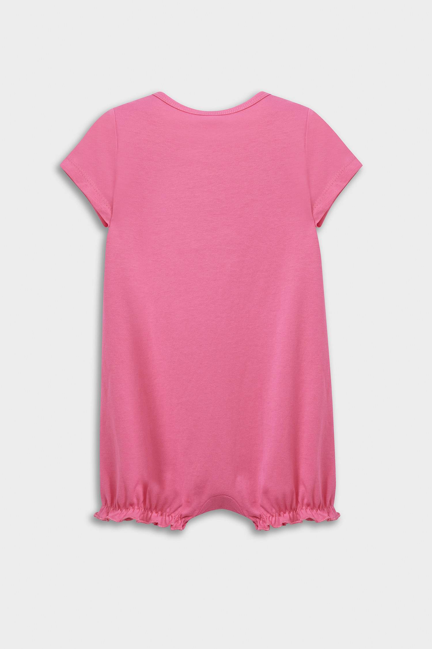 Lot de 2 Combinaisons à manches courtes en coton peigné imprimés licorne pour bébé fille