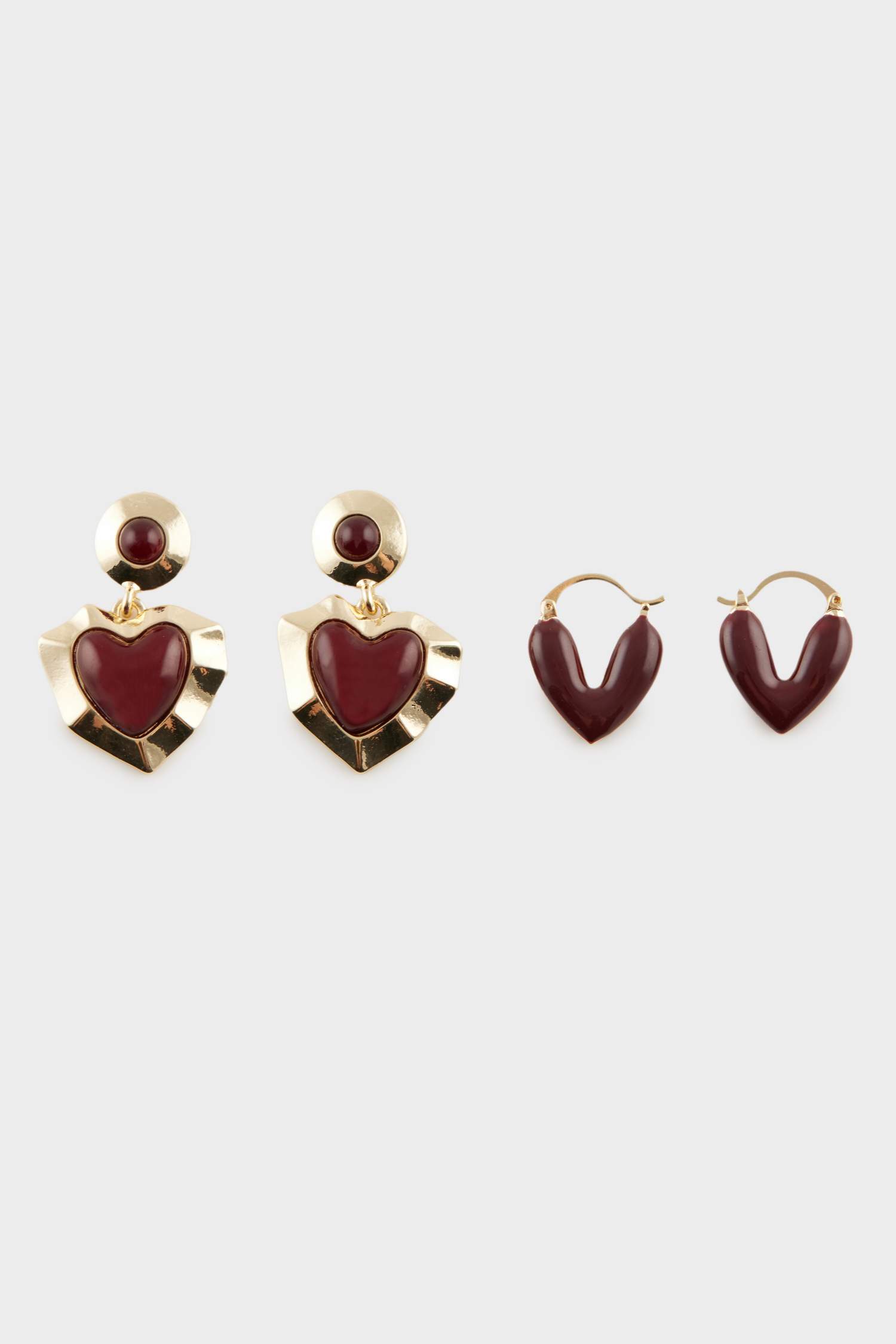 Kadın 2'li Kalpli Küpe