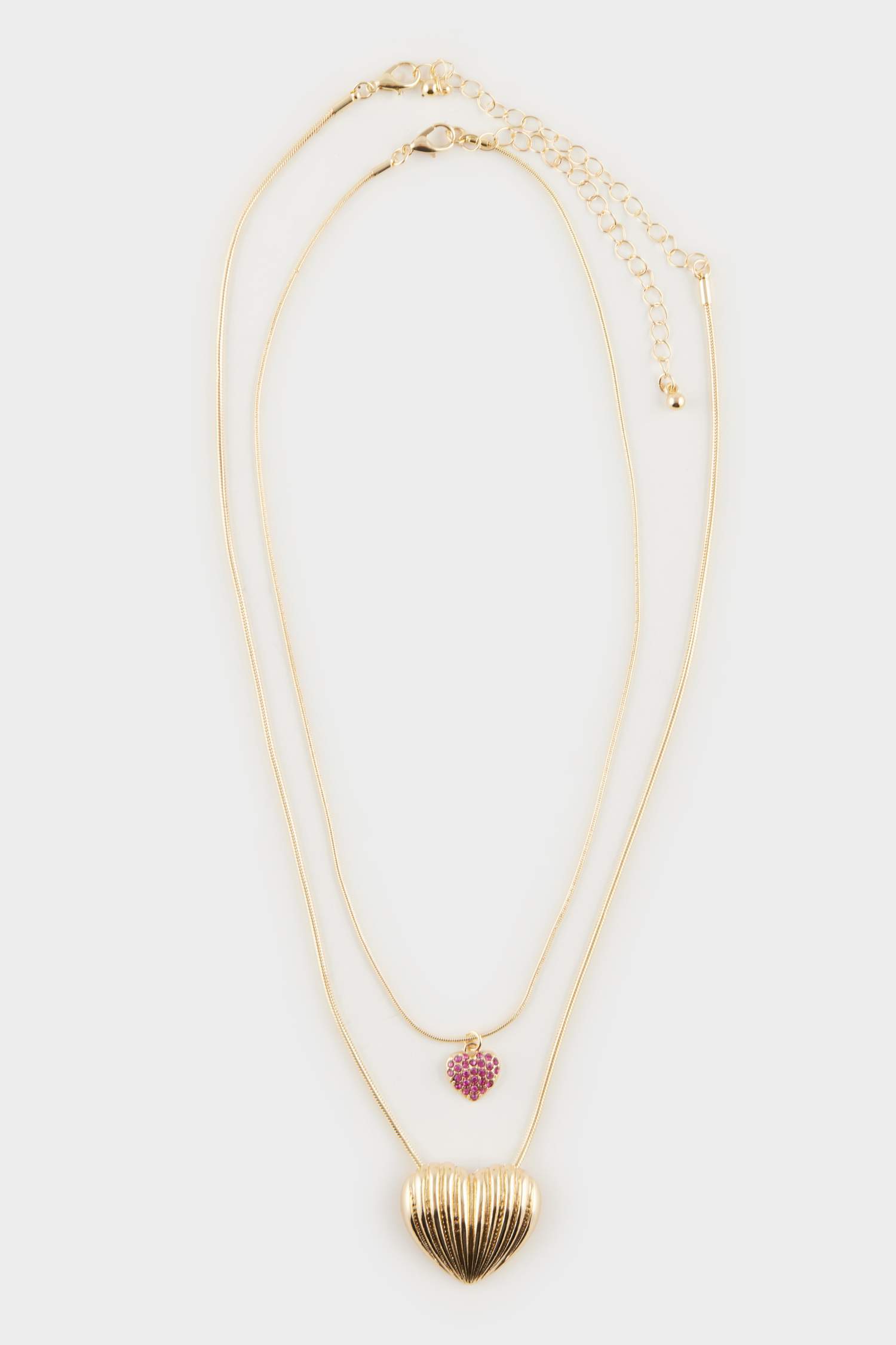 Kadın 2'li Kalpli Kolye