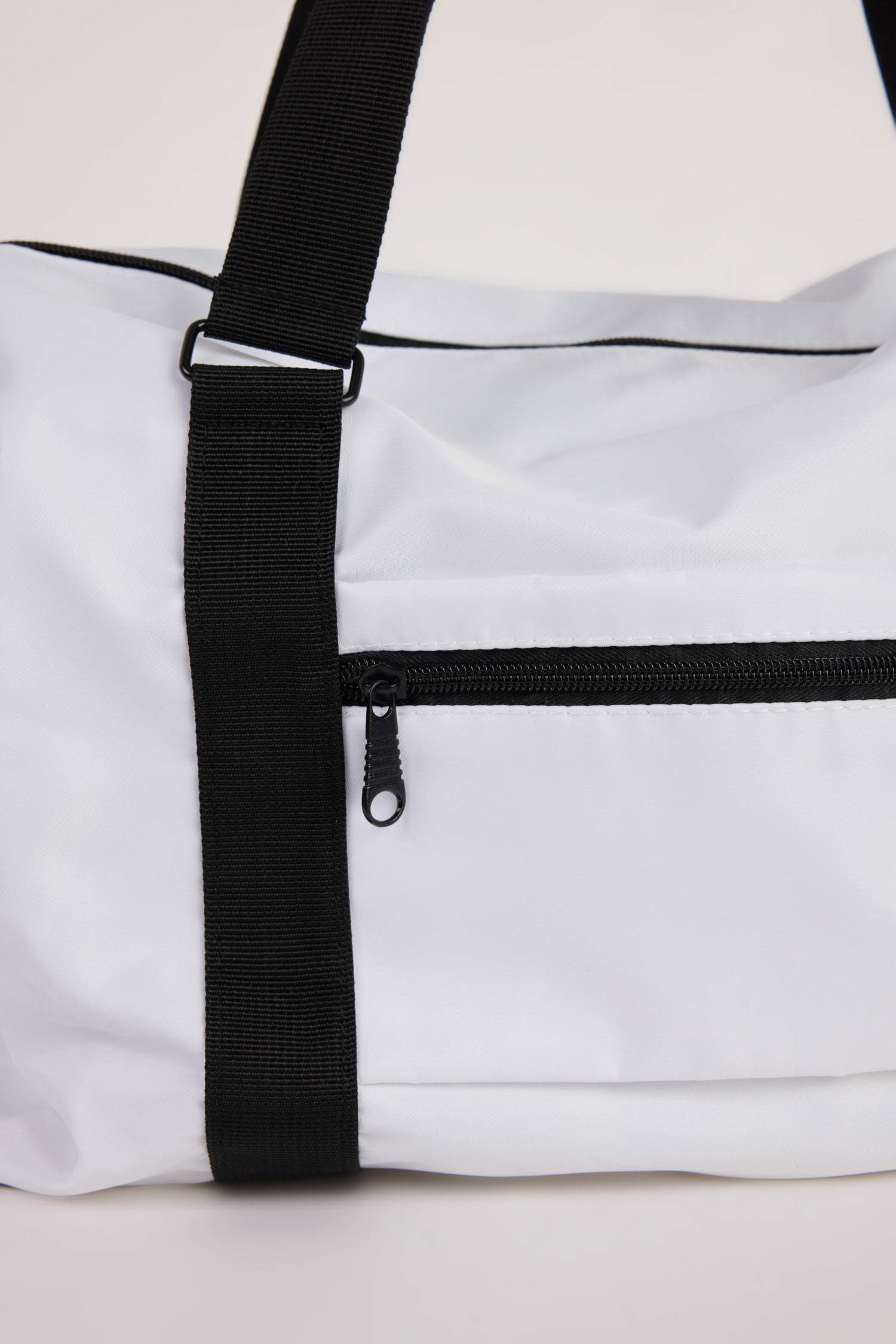 Man Faux Leather Sports and Travel Bag