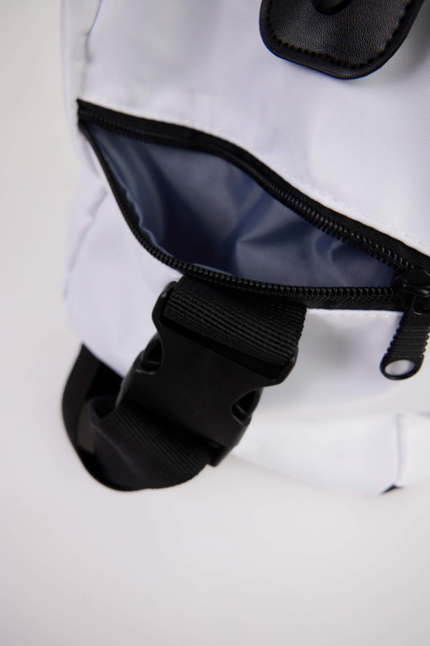 Man Faux Leather Sports and Travel Bag