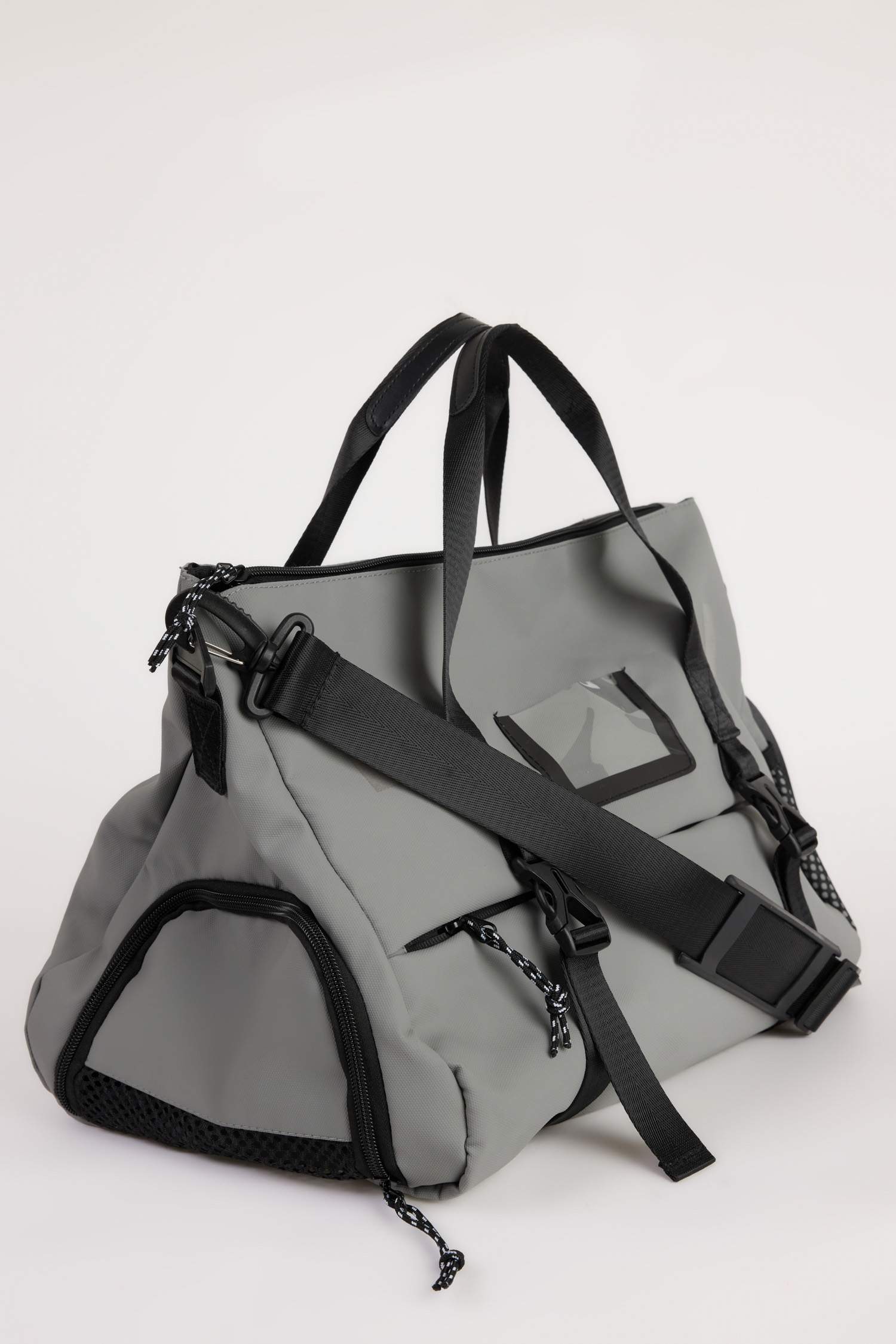 Man Faux Leather Sports and Travel Bag