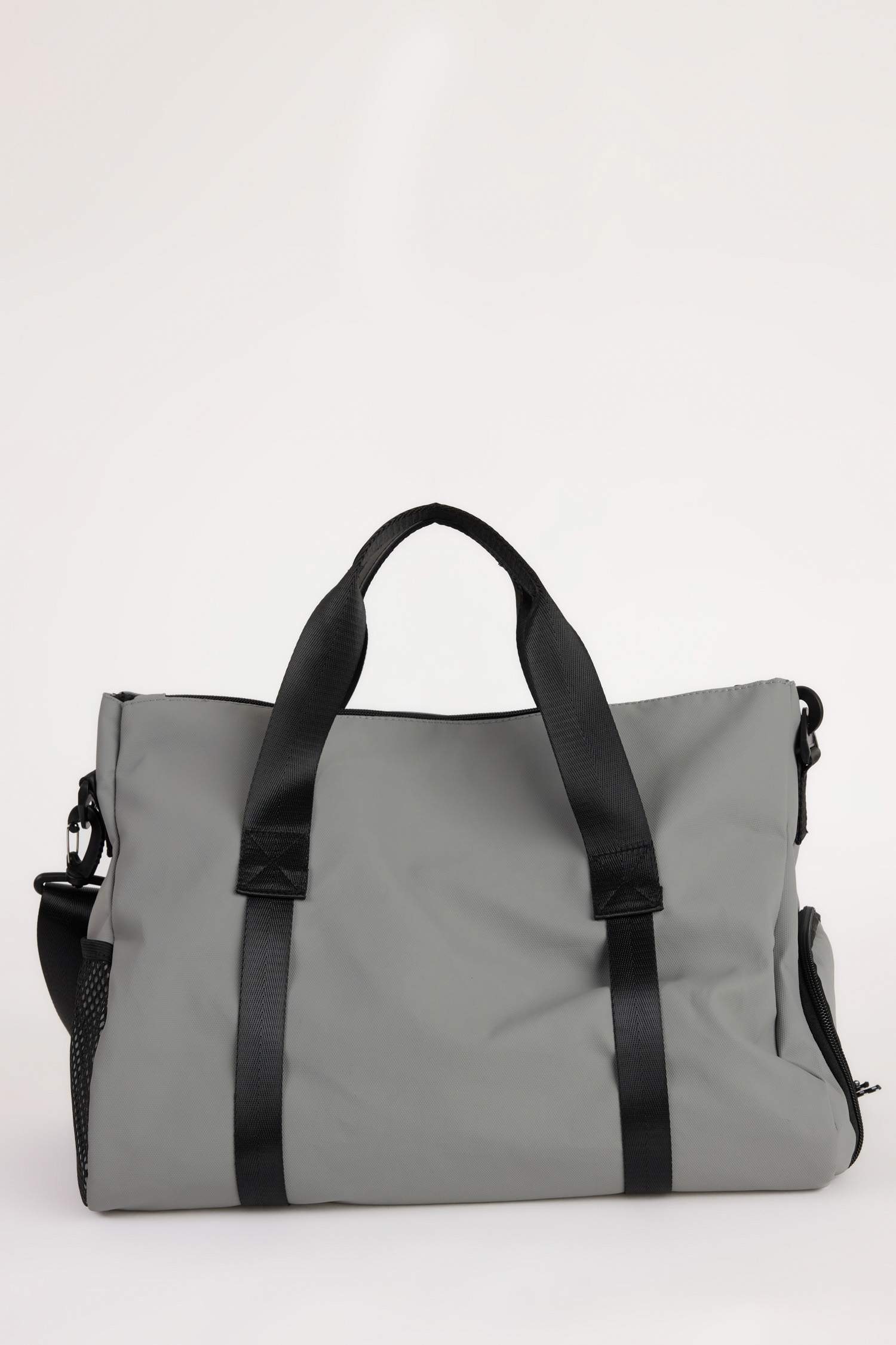 Man Faux Leather Sports and Travel Bag
