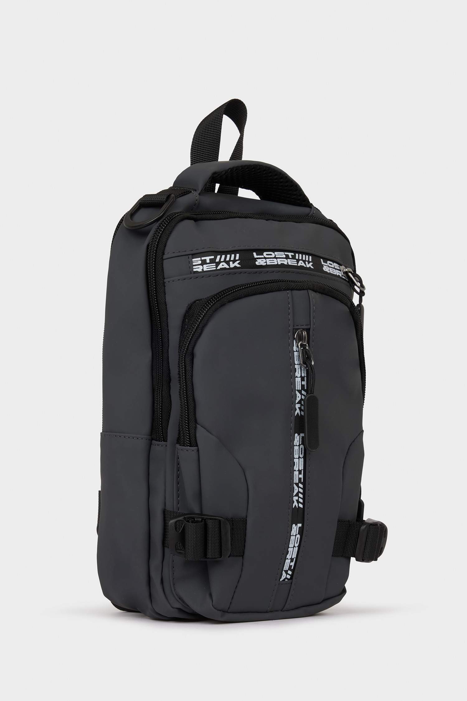 Man Faux Leather Crossbody Bag