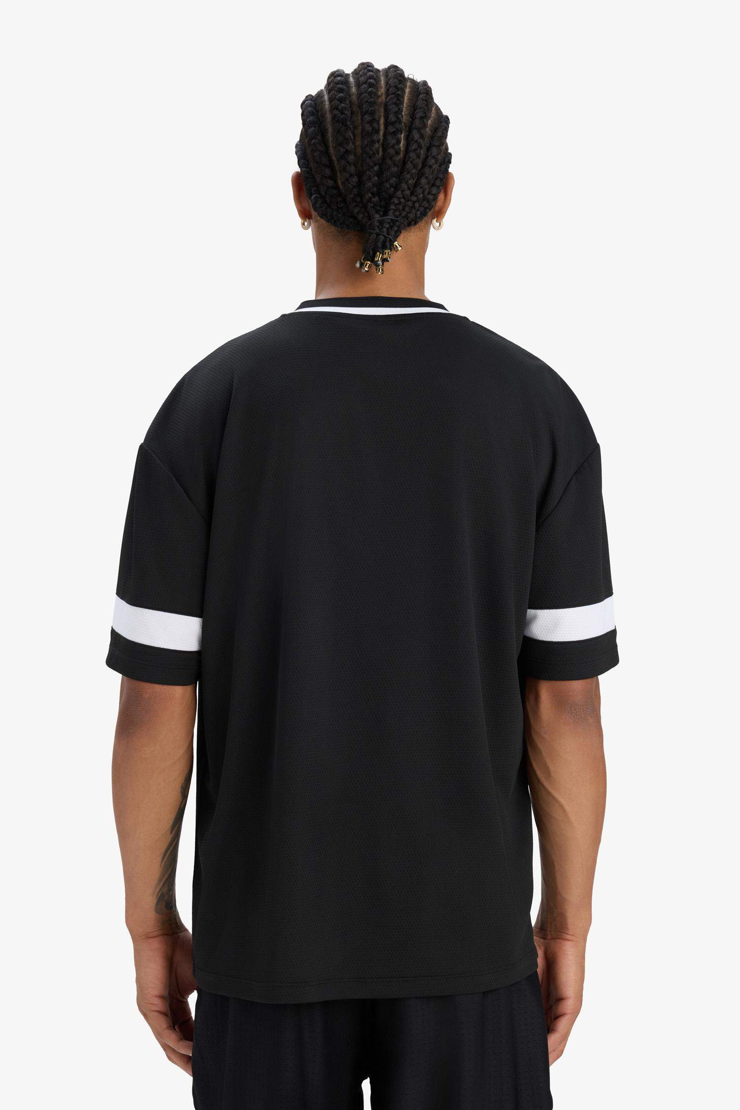 DeFactoFit Hızlı Kuruyan Oversize Geniş Kalıp V Yaka Baskılı Sporcu Kısa Kollu Tişört