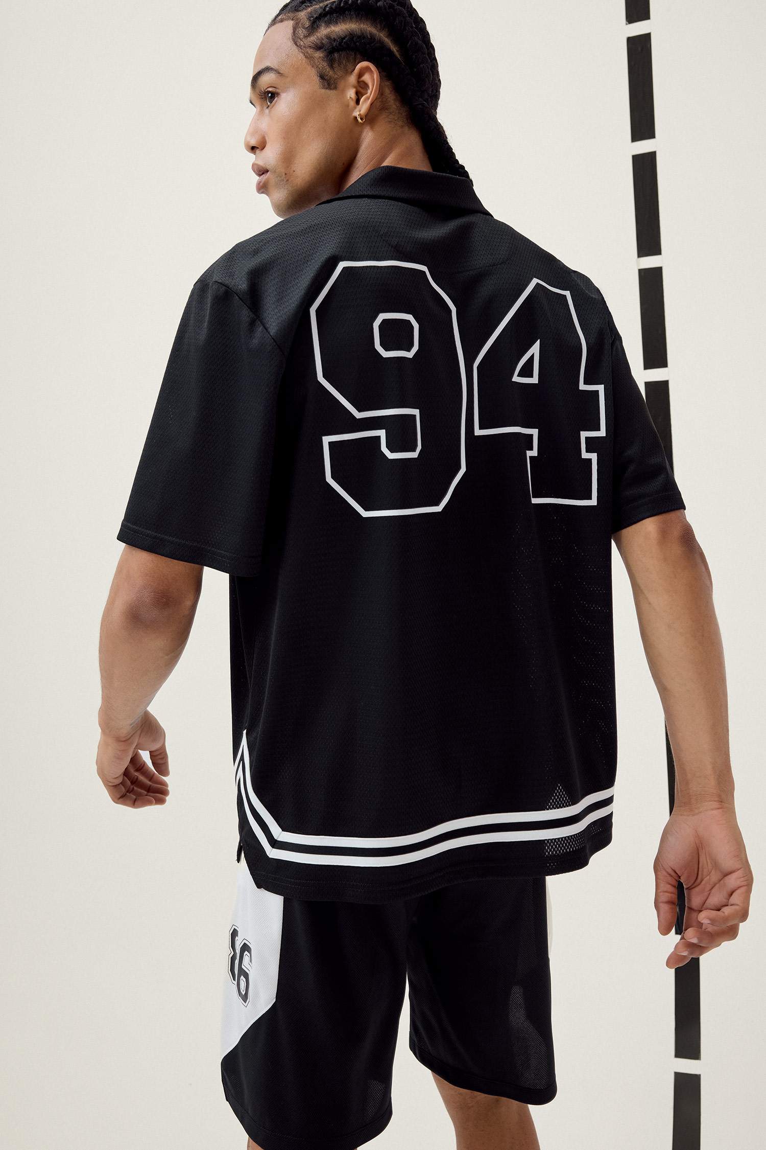 DeFactoFit Hızlı Kuruyan Oversize Geniş Kalıp Bisiklet Yaka Sırt Baskılı Sporcu Kısa Kollu Tişört