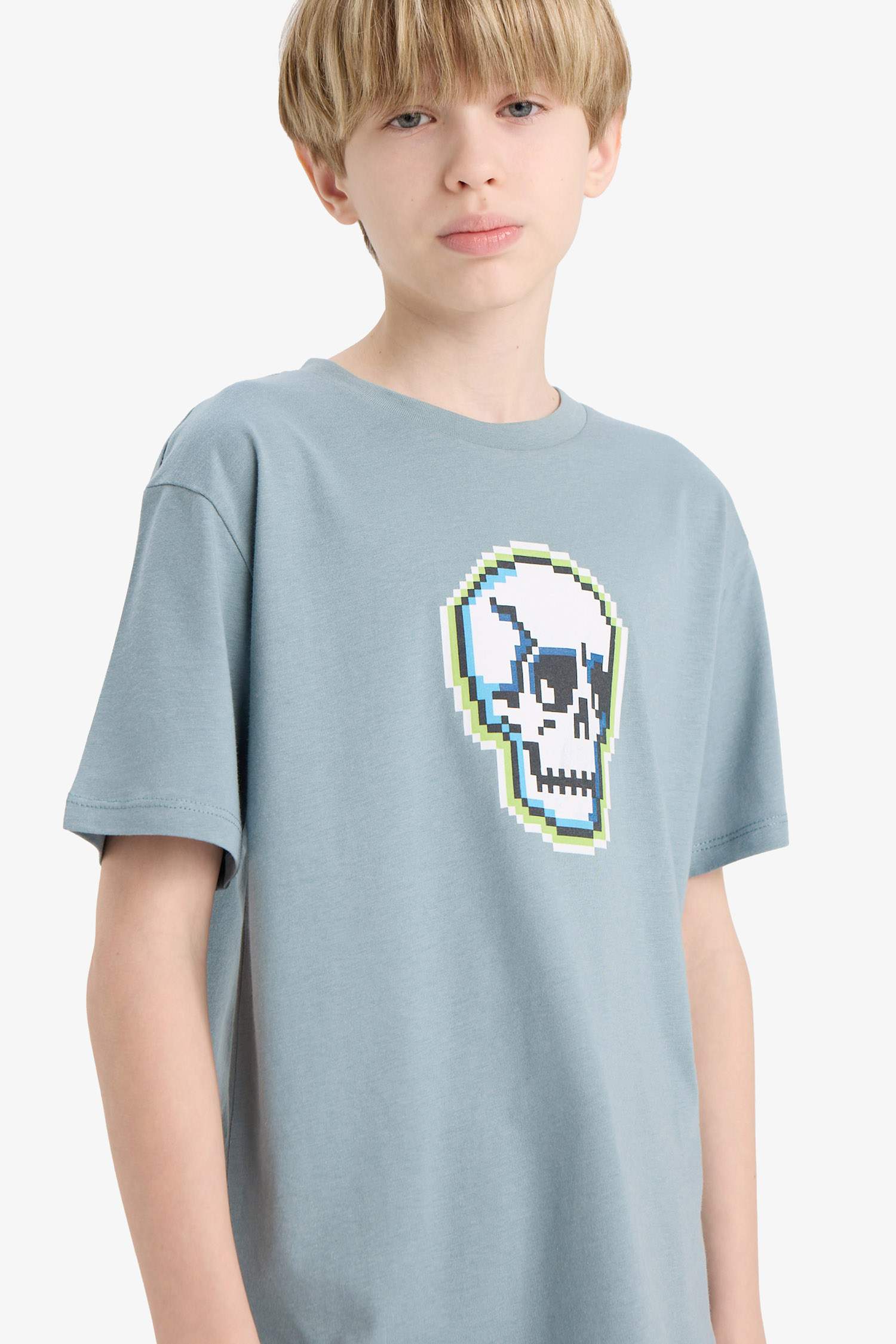 Boy Crew Neck Printed Short Sleeve T-Shirt