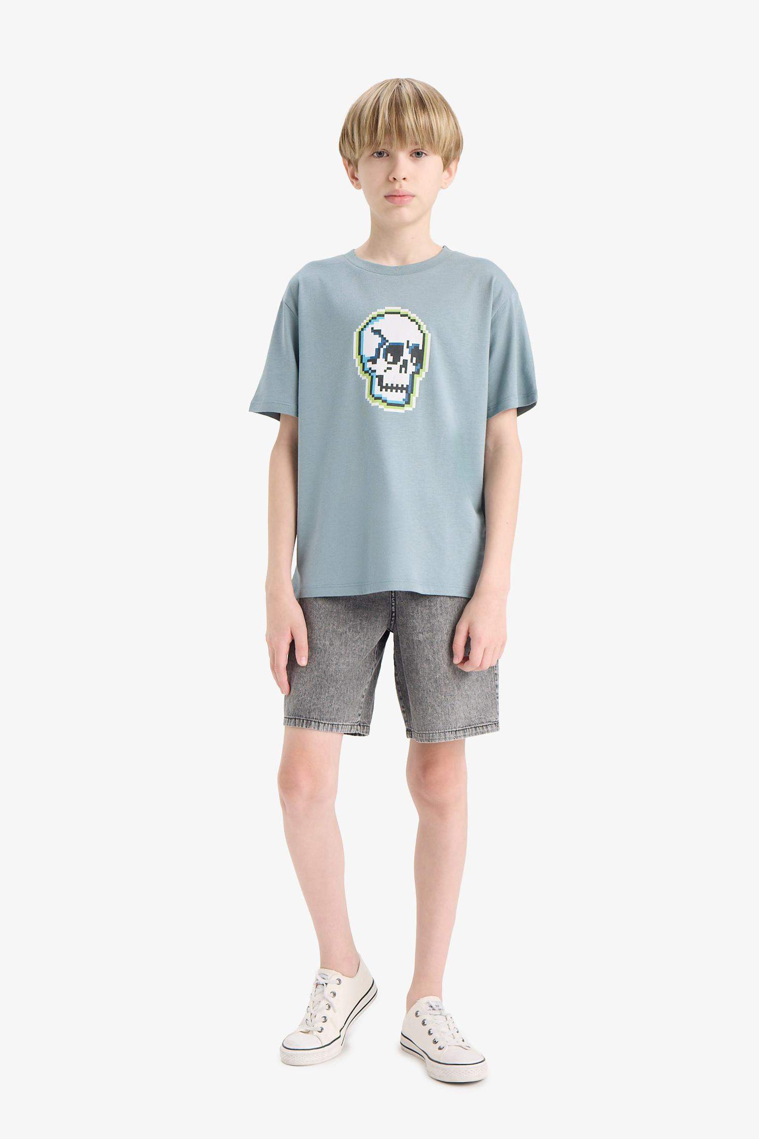 Boy Crew Neck Printed Short Sleeve T-Shirt