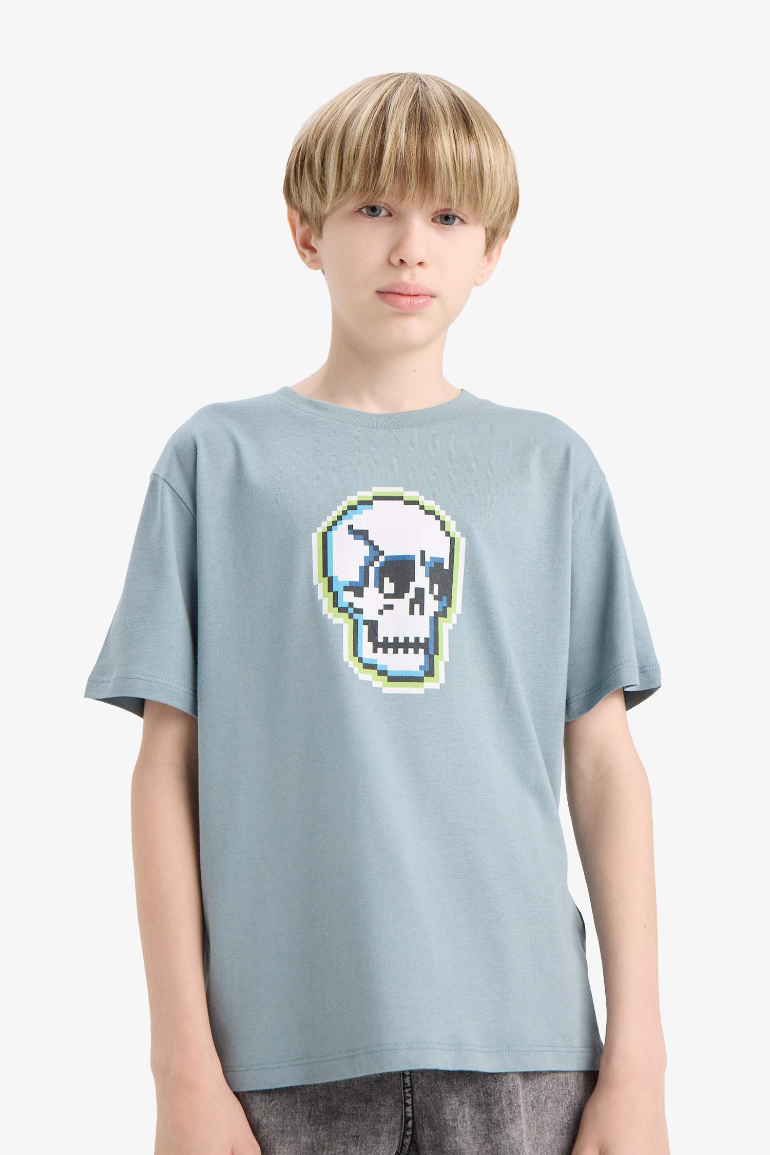 Boy Crew Neck Printed Short Sleeve T-Shirt