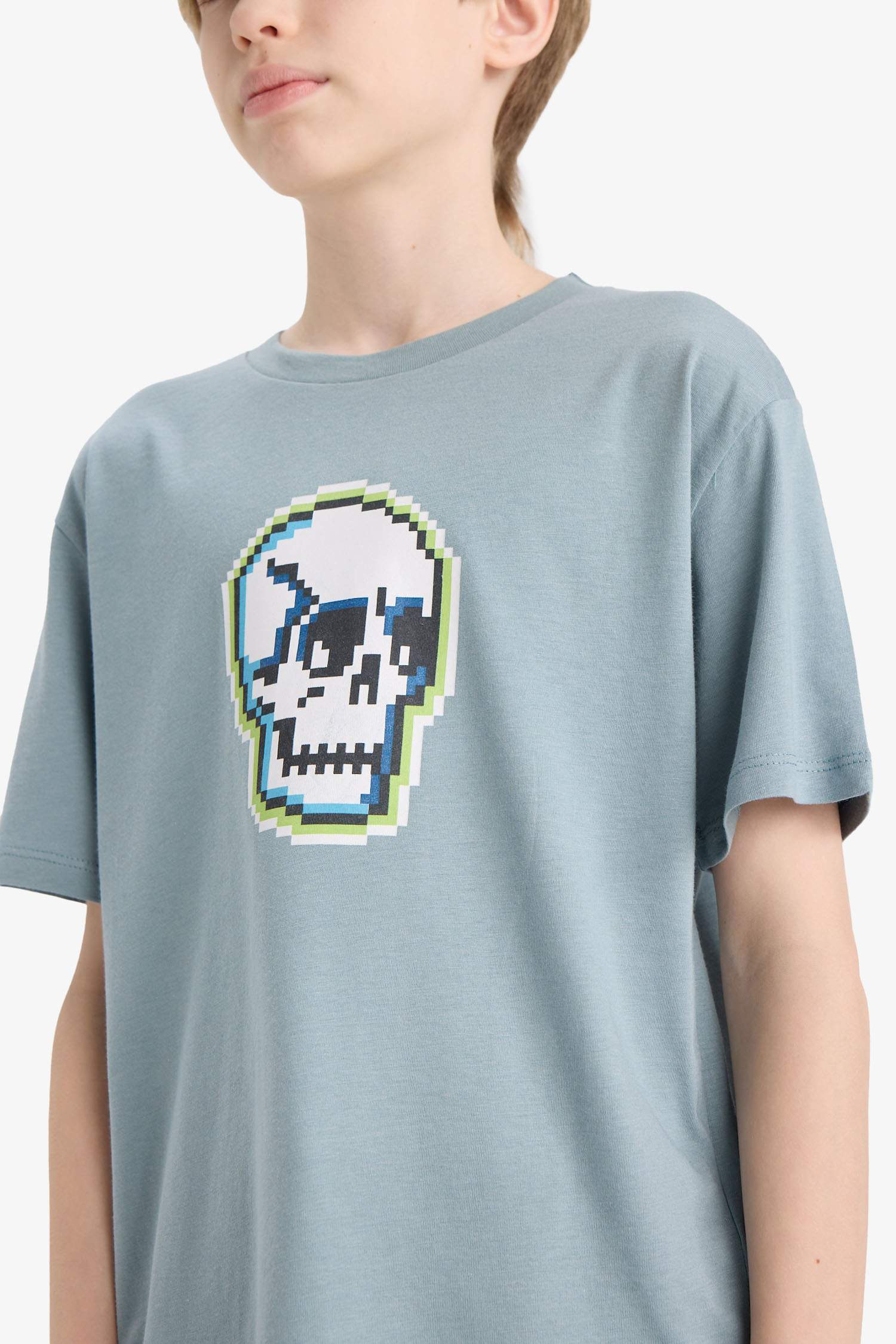 Boy Crew Neck Printed Short Sleeve T-Shirt