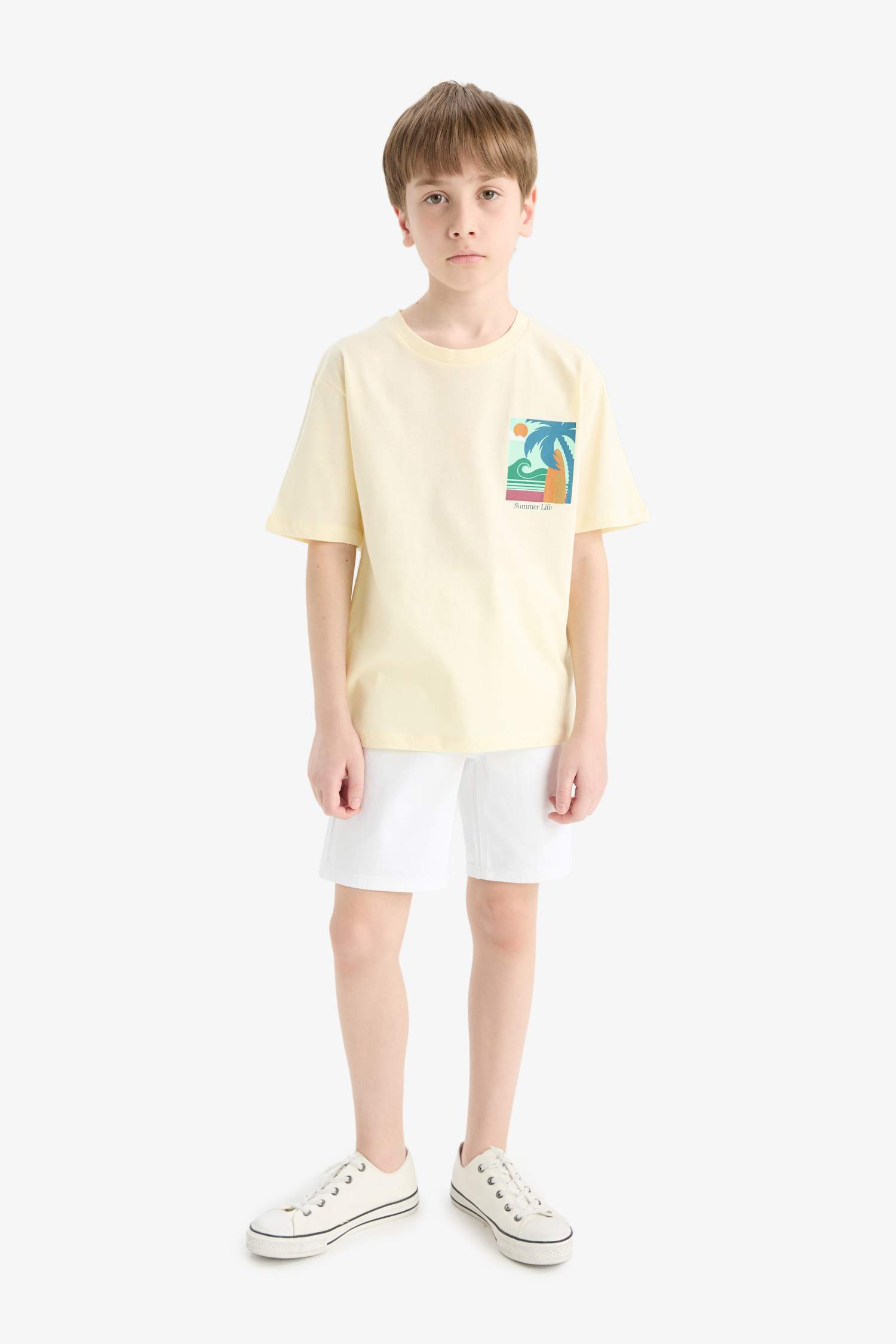 Boy Crew Neck Printed Short Sleeve T-Shirt