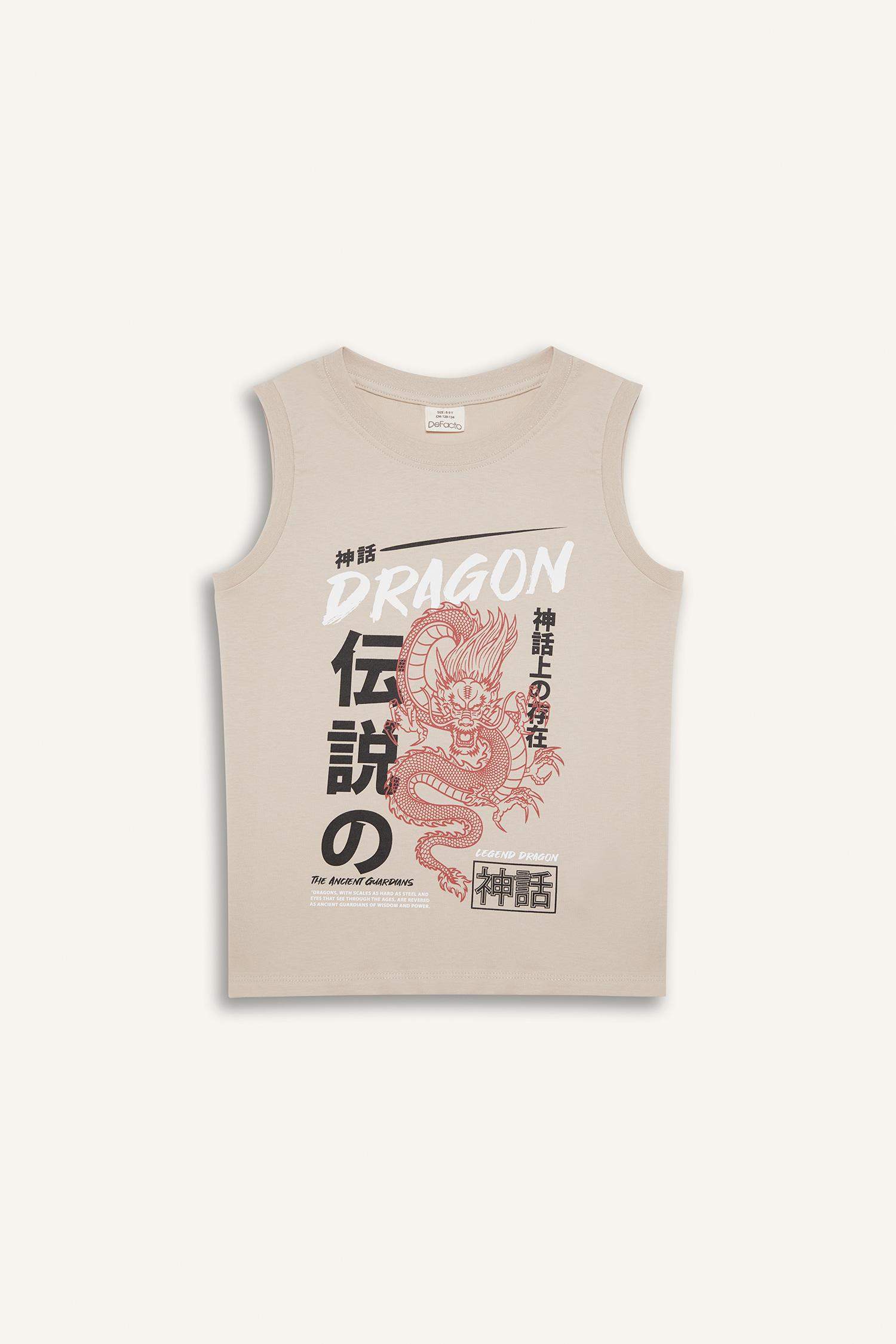 Boy Crew Neck Printed Tank Top