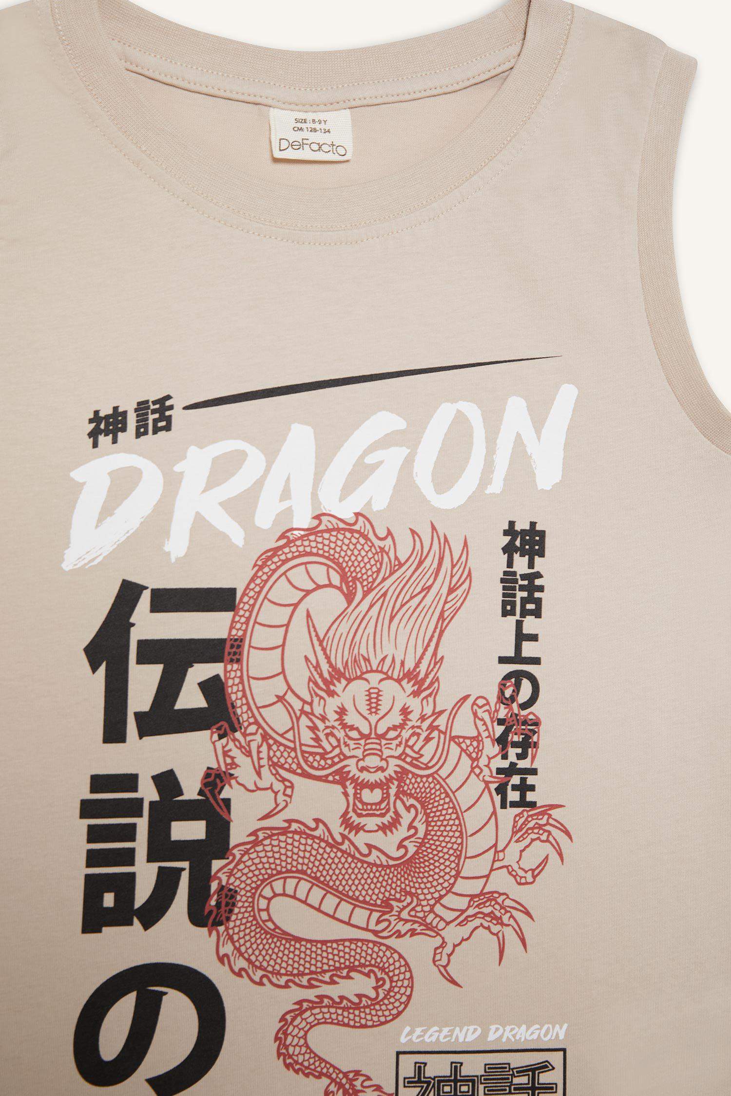 Boy Crew Neck Printed Tank Top